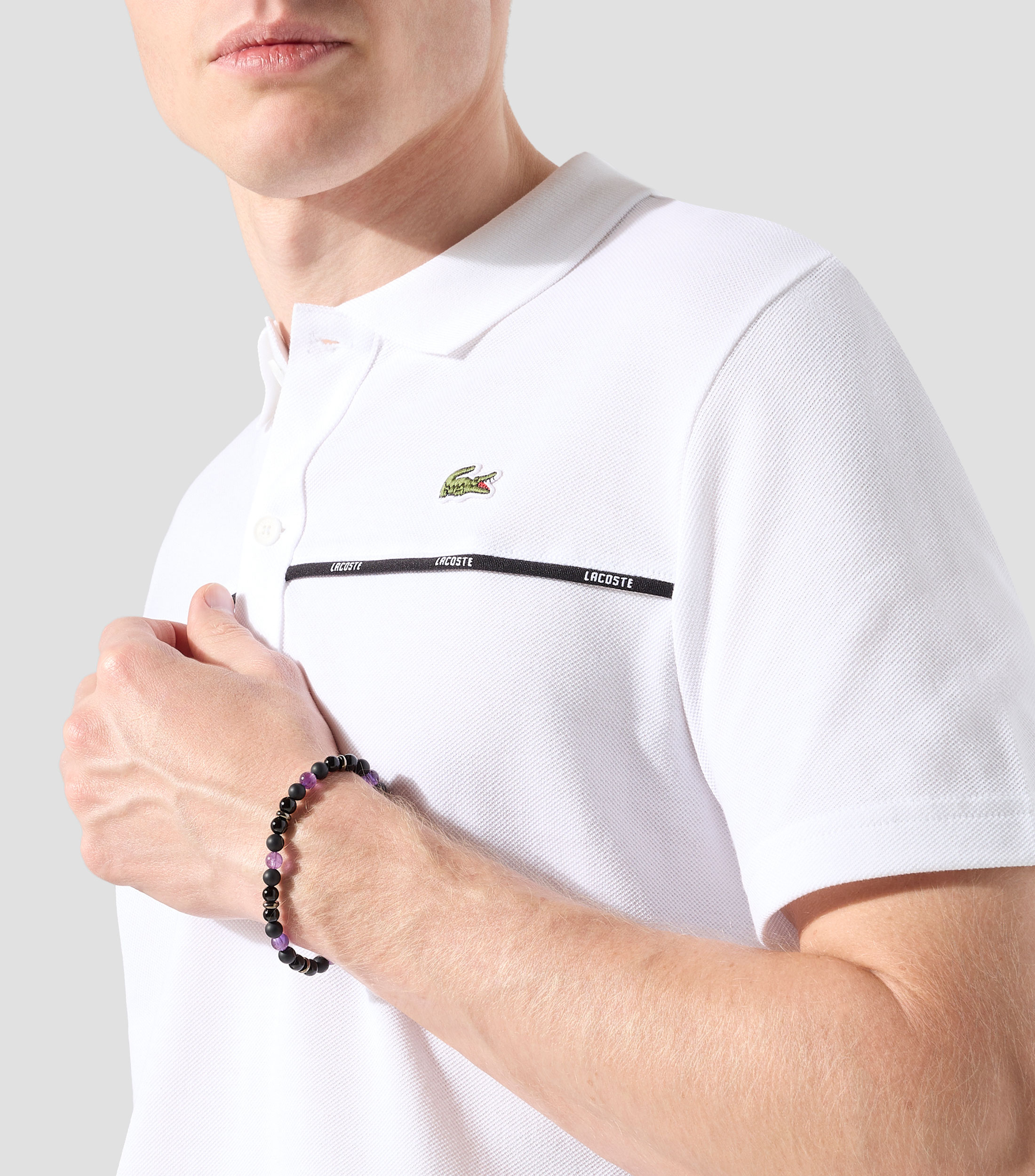 Pulsera con Piedras Amatista Hombre