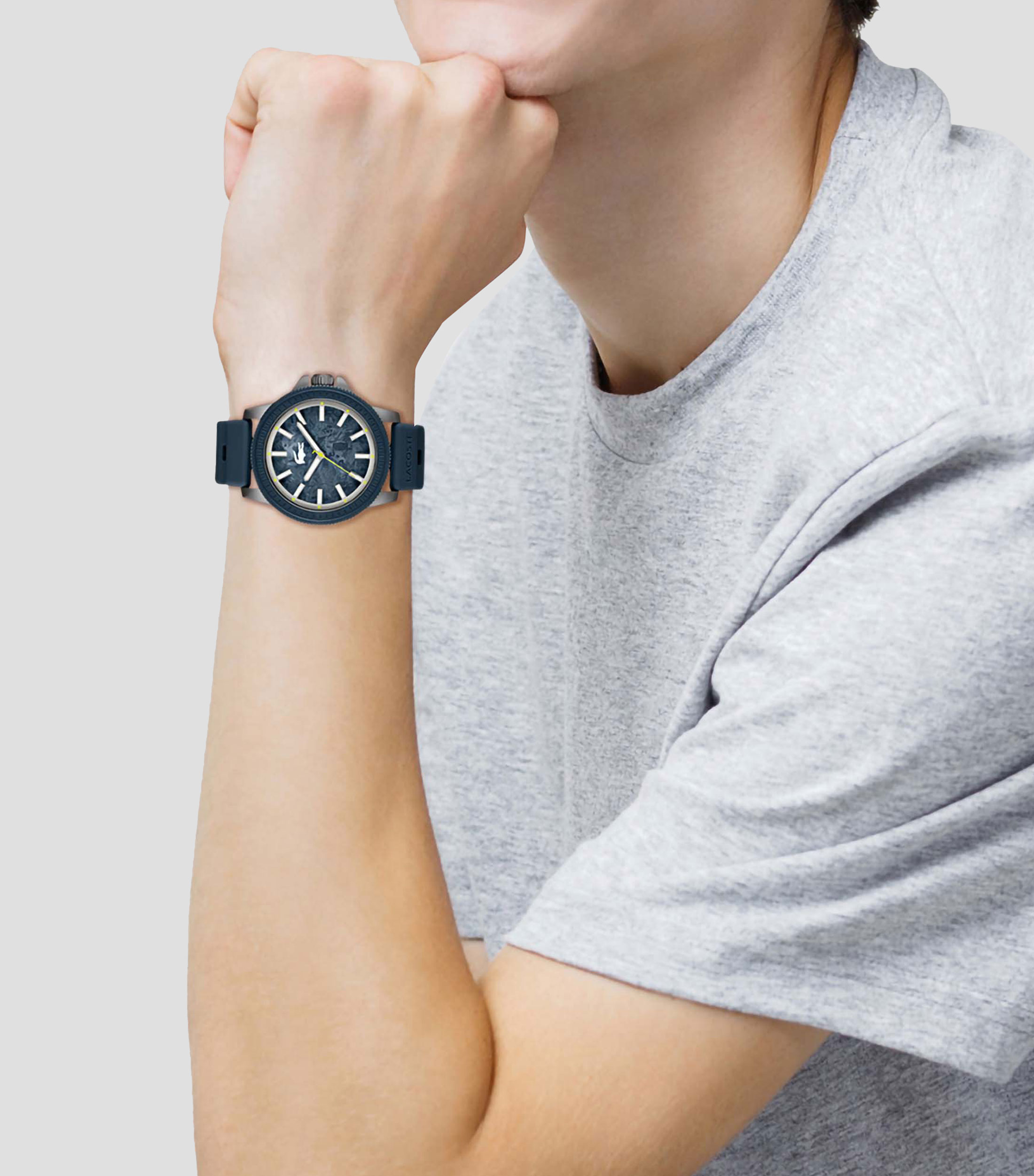 Reloj para hombre Highkey Casual, Plateado, Verde