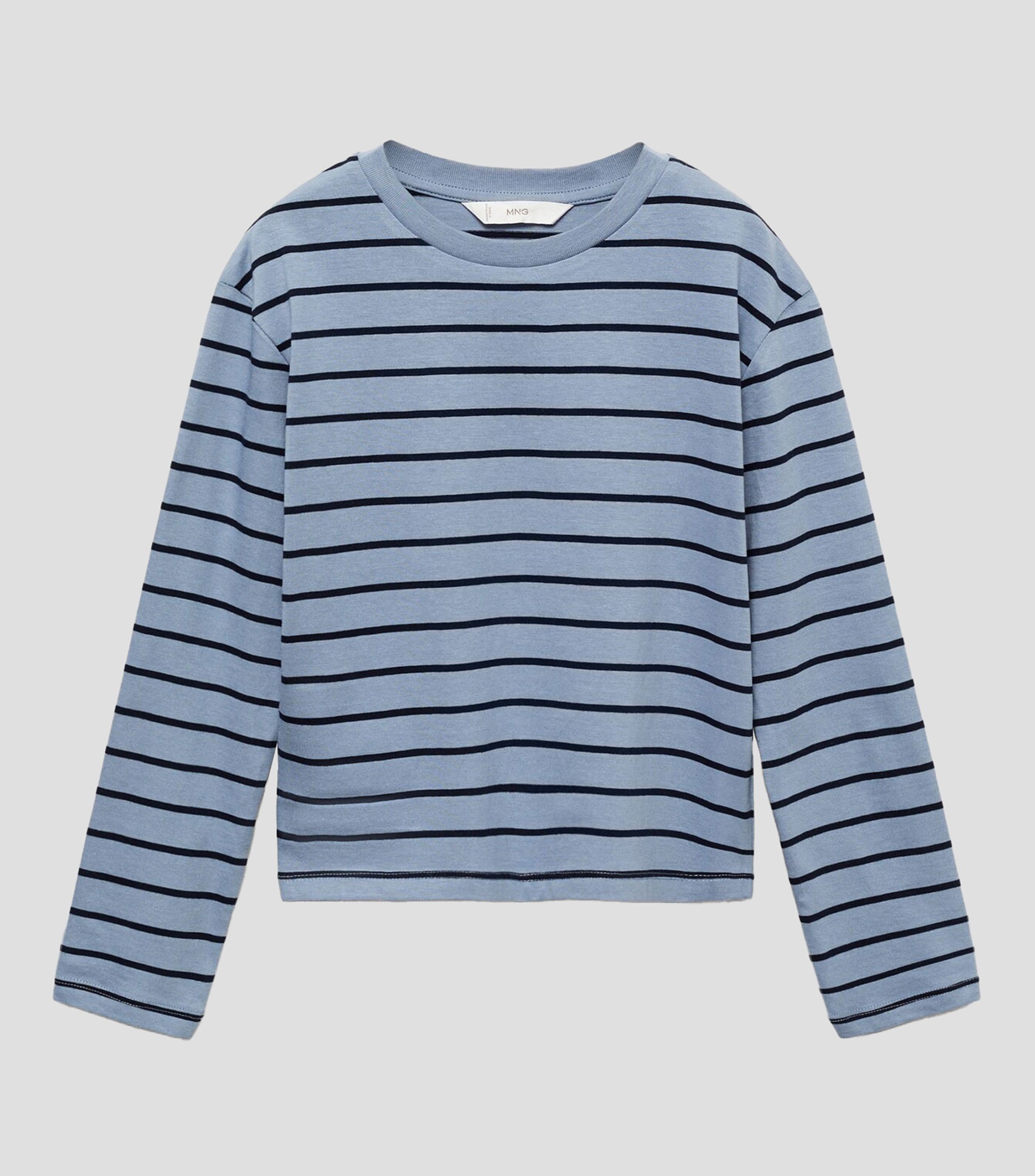 Playera a rayas de manga larga Nina