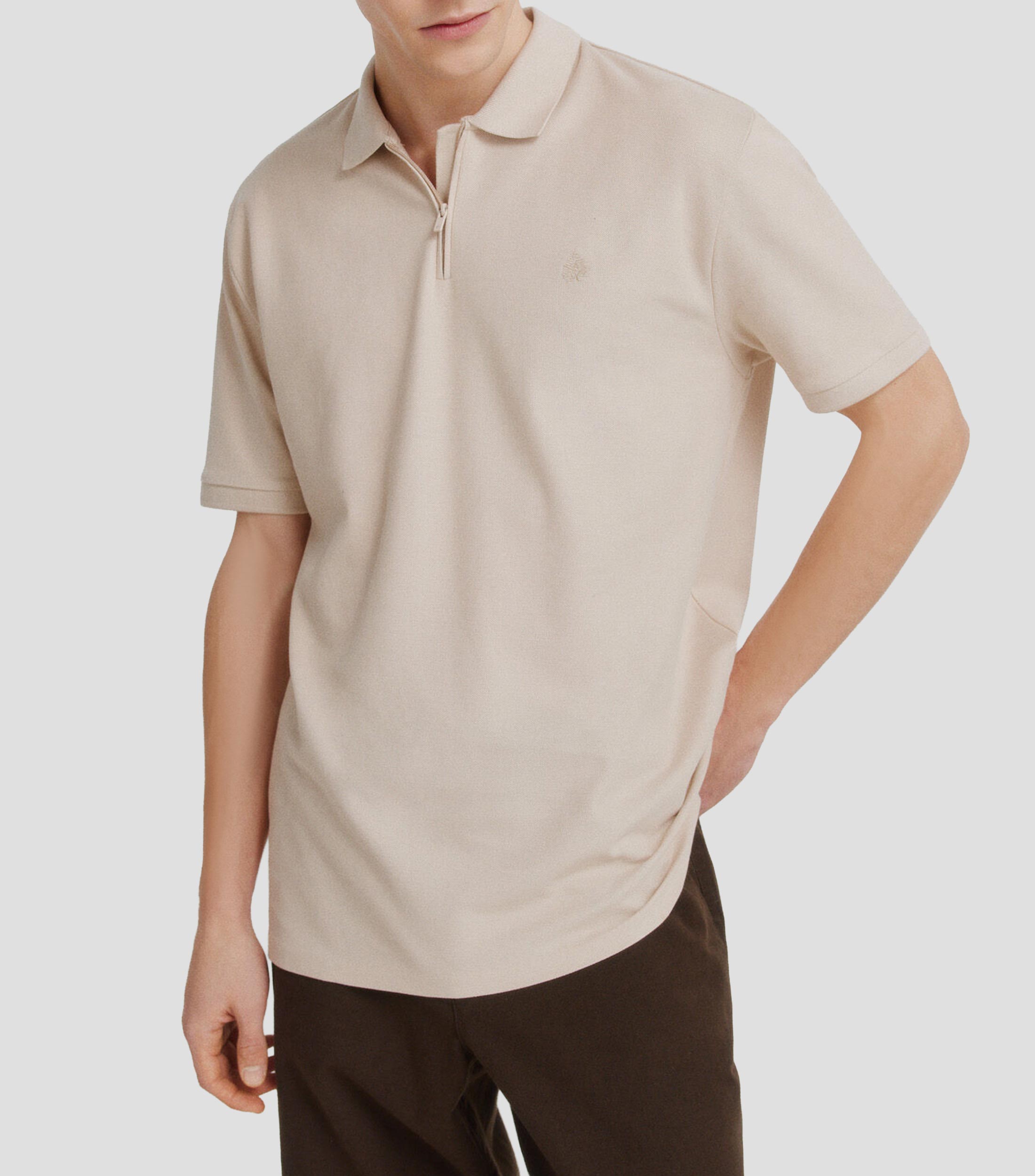 Playera tipo polo manga corta lisa Hombre