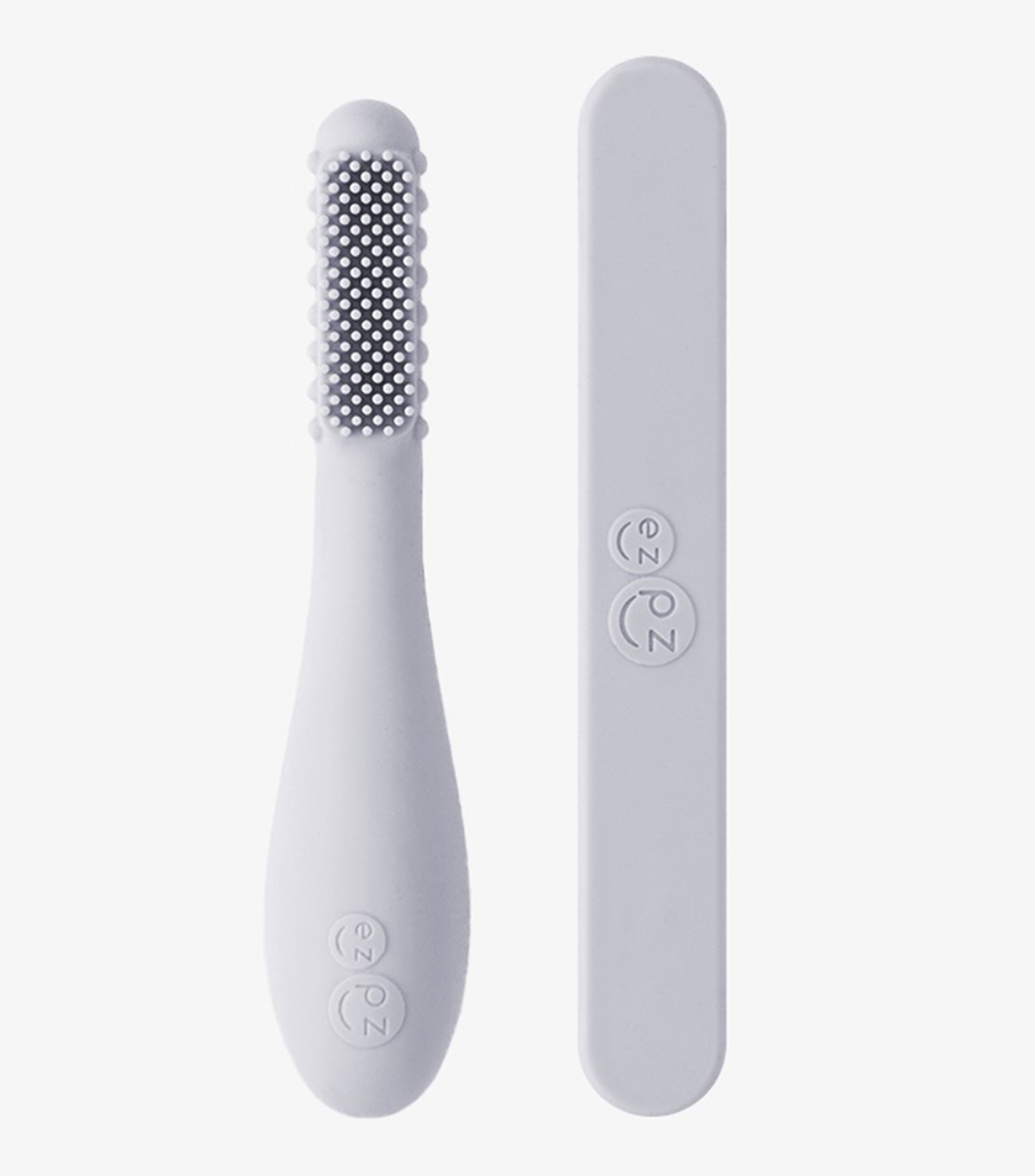 Set Cepillo de dientes y abatelenguas Sensorial Baby Led Plata