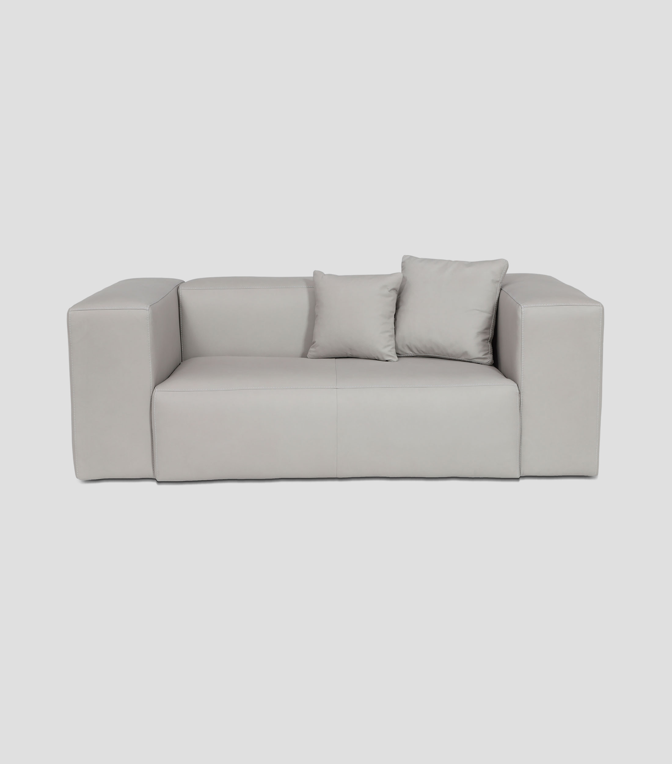 Love Seat en piel Gante Gris