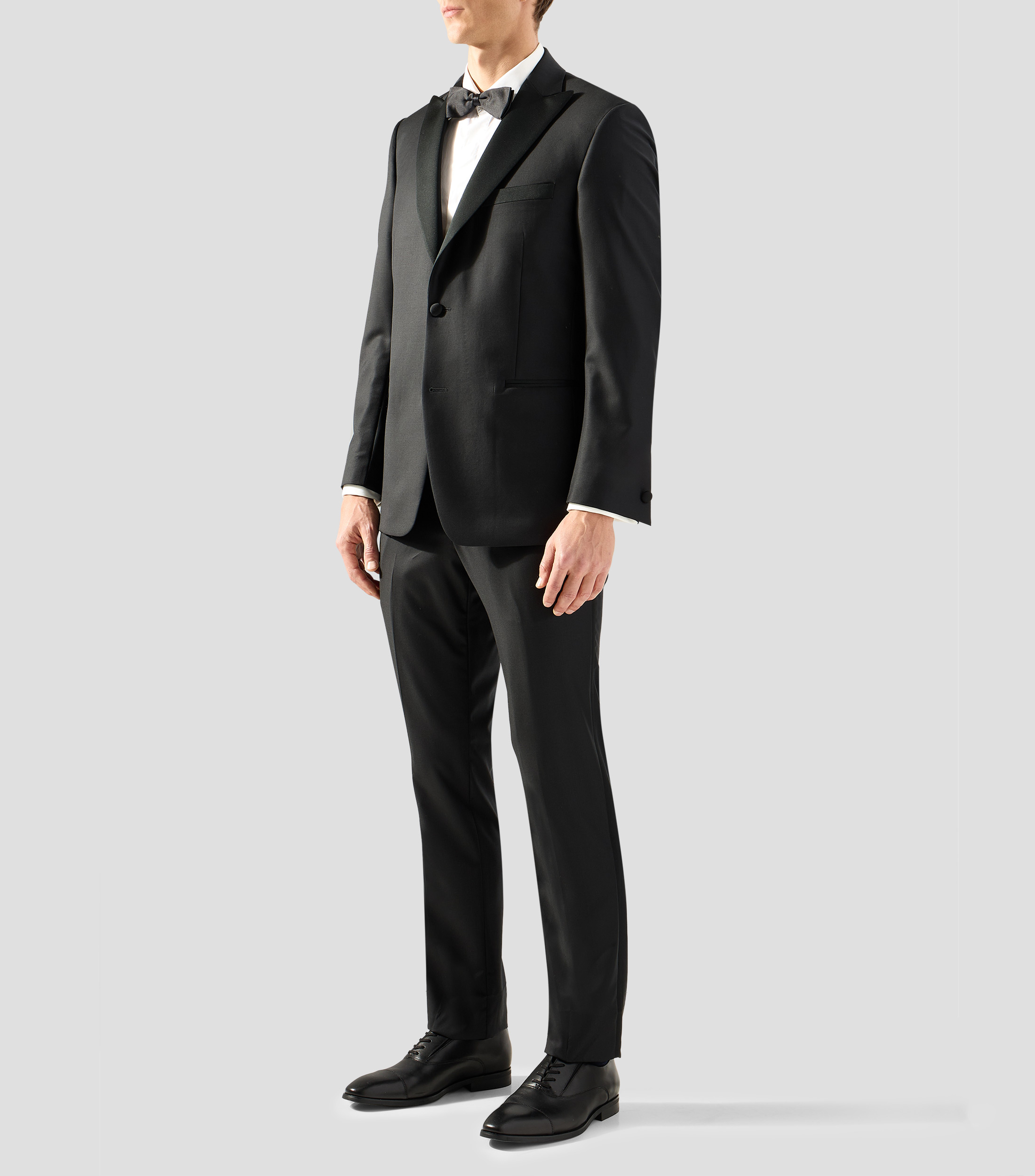 Smoking de lana corte regular liso Hombre