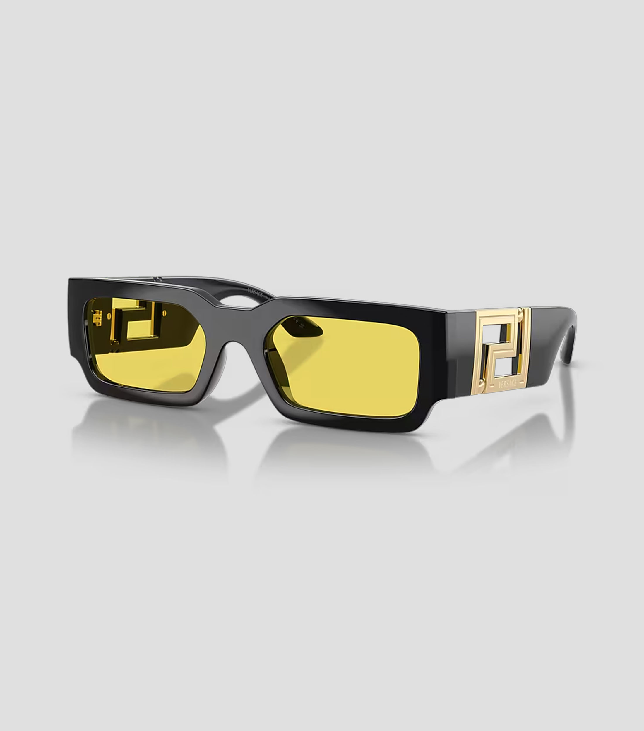 Lentes de sol rectangulares negros Hombre