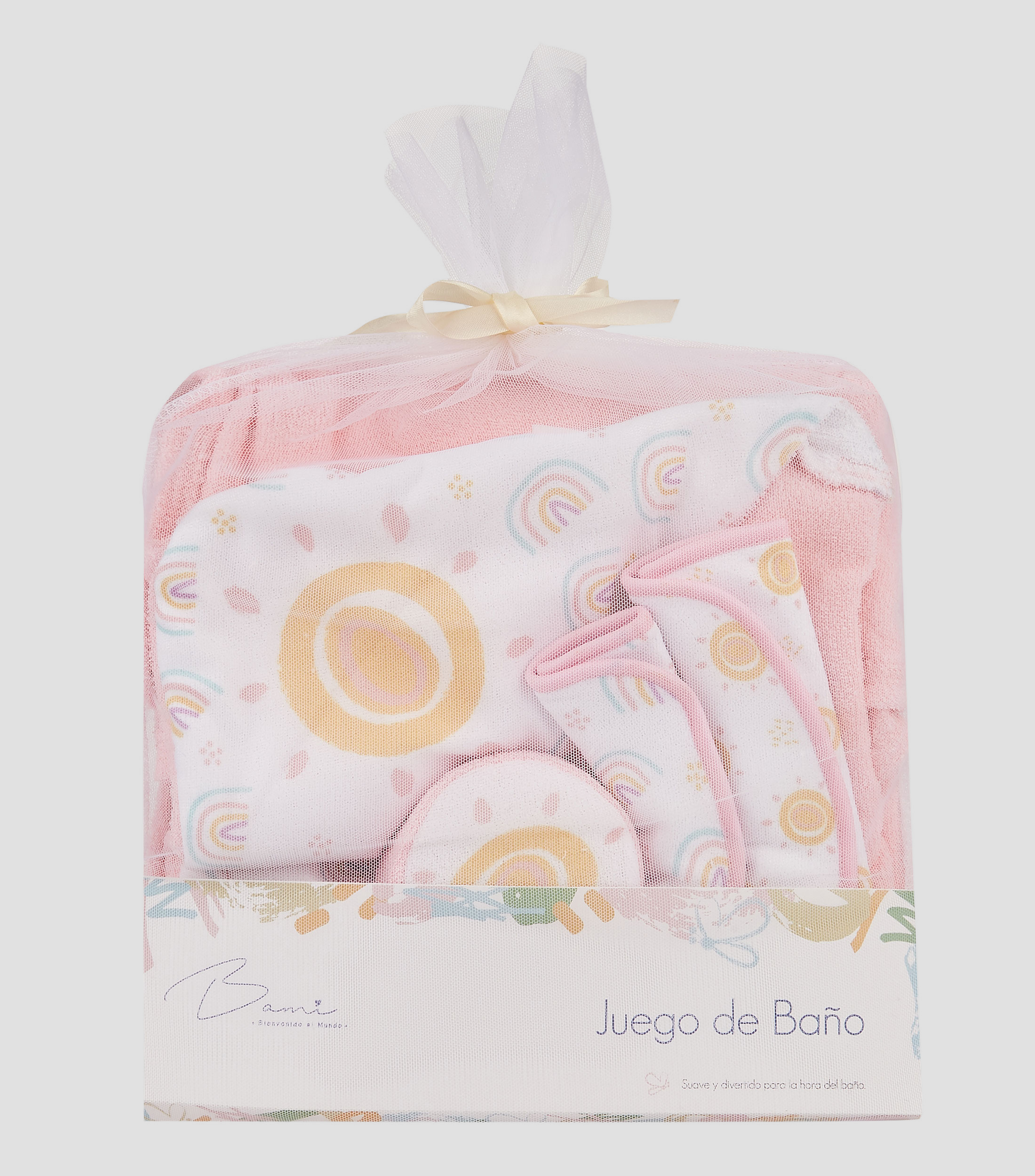 Set de Bano Arcoiris 4 Piezas Bebe