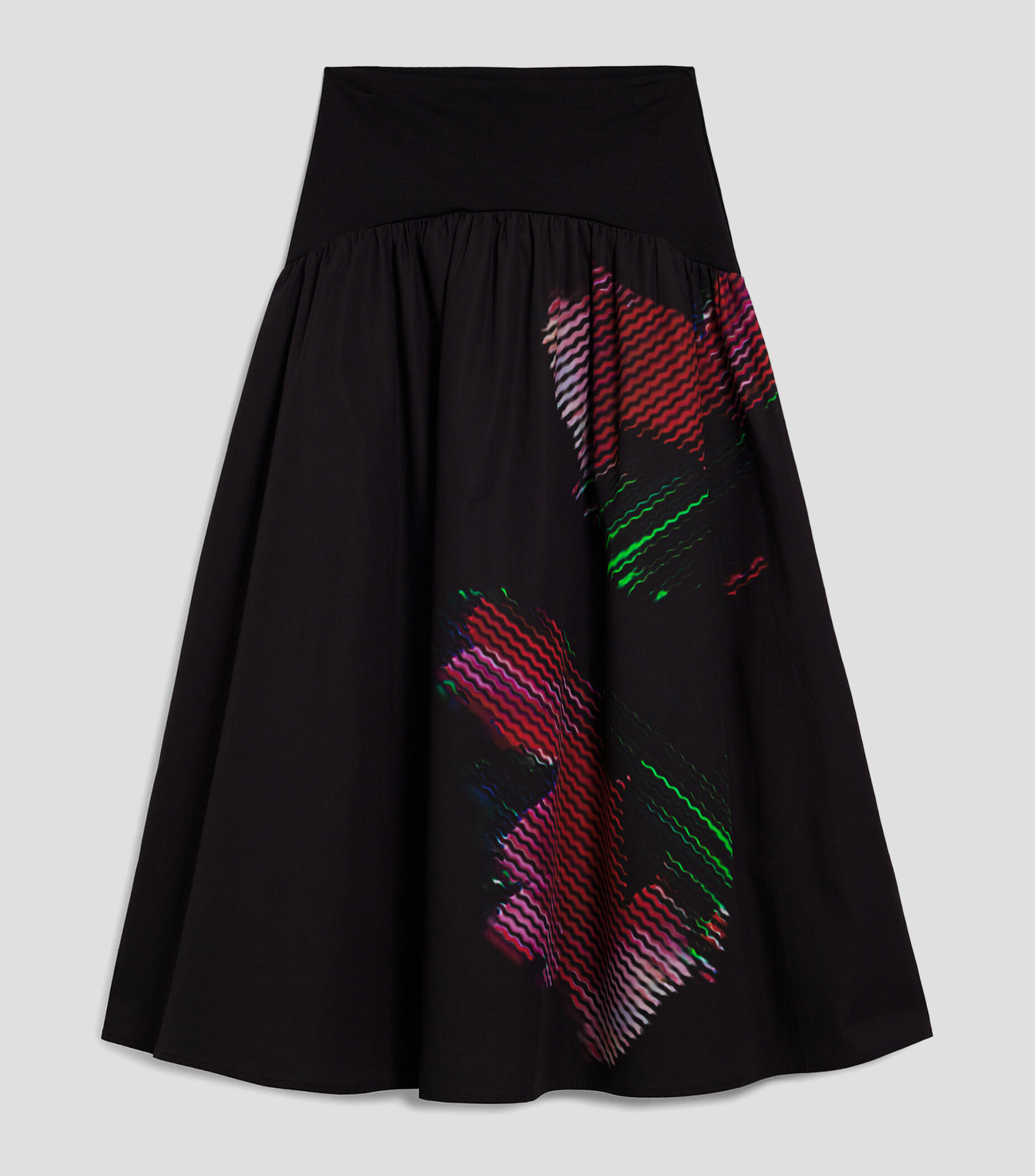 Falda midi de corte regular estampada Mujer