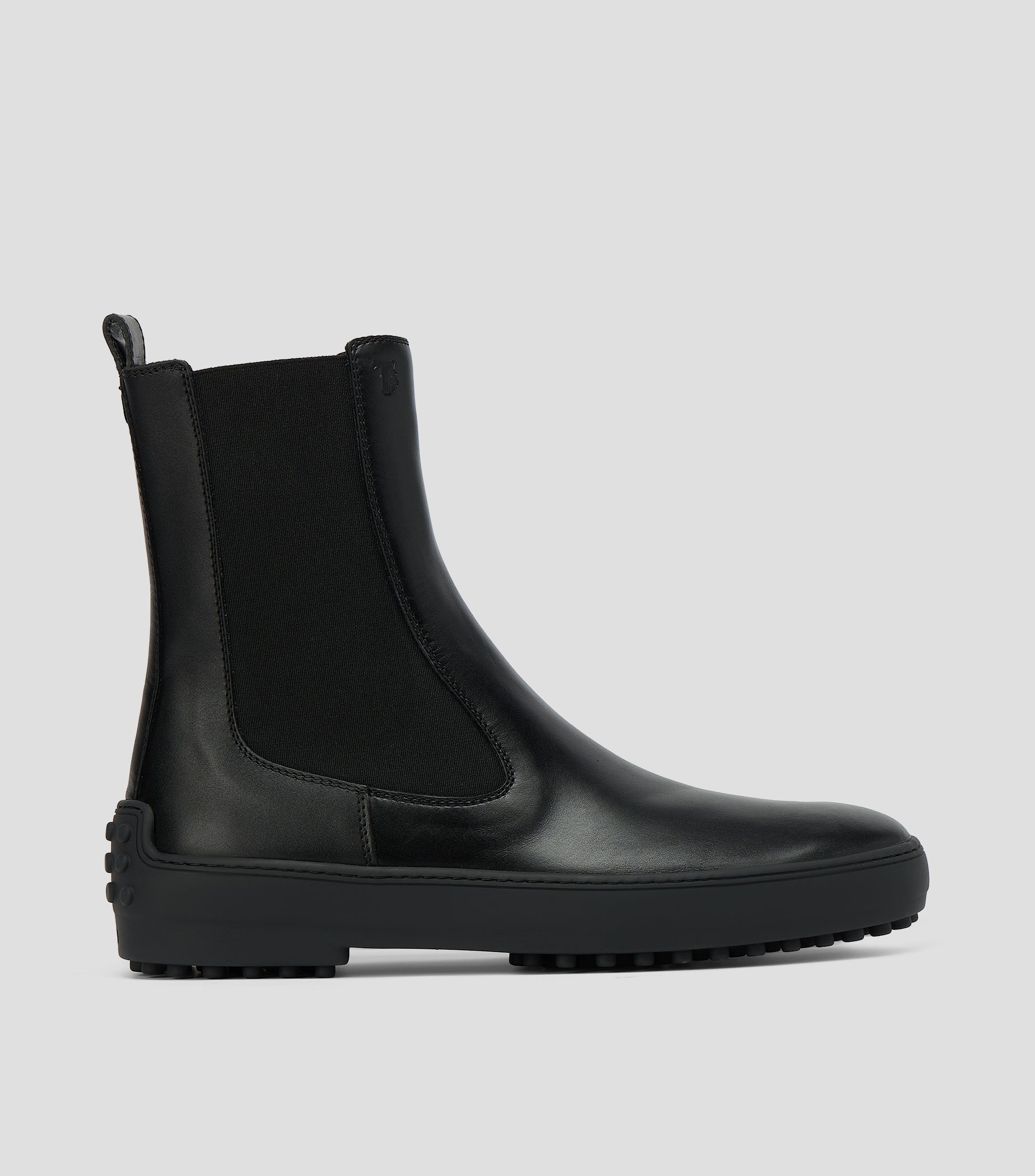 Botines chelsea Winter Gommino en piel con tacón bajo cuadrado Mujer