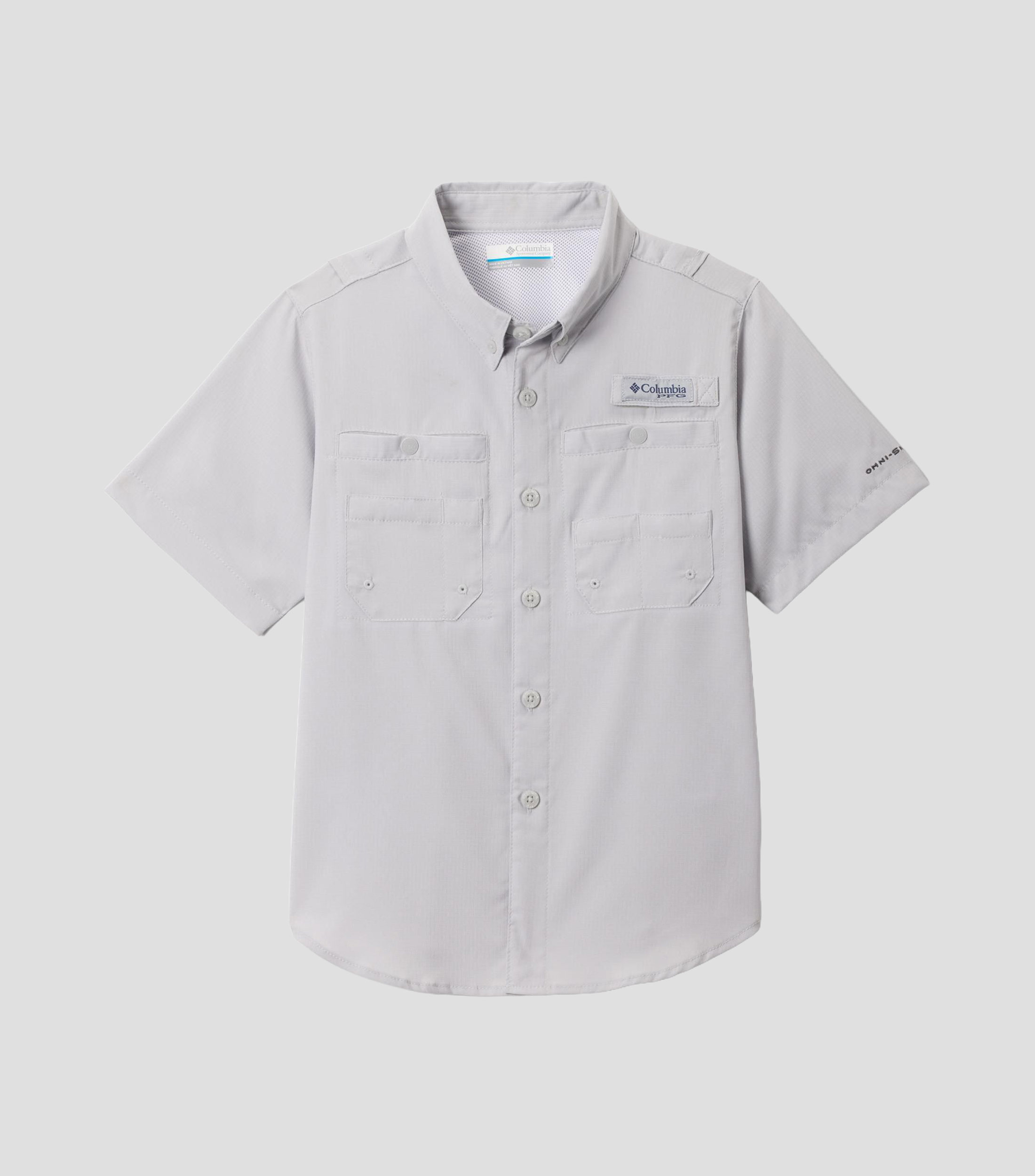 Camisa de pesca sólida manga corta Niño