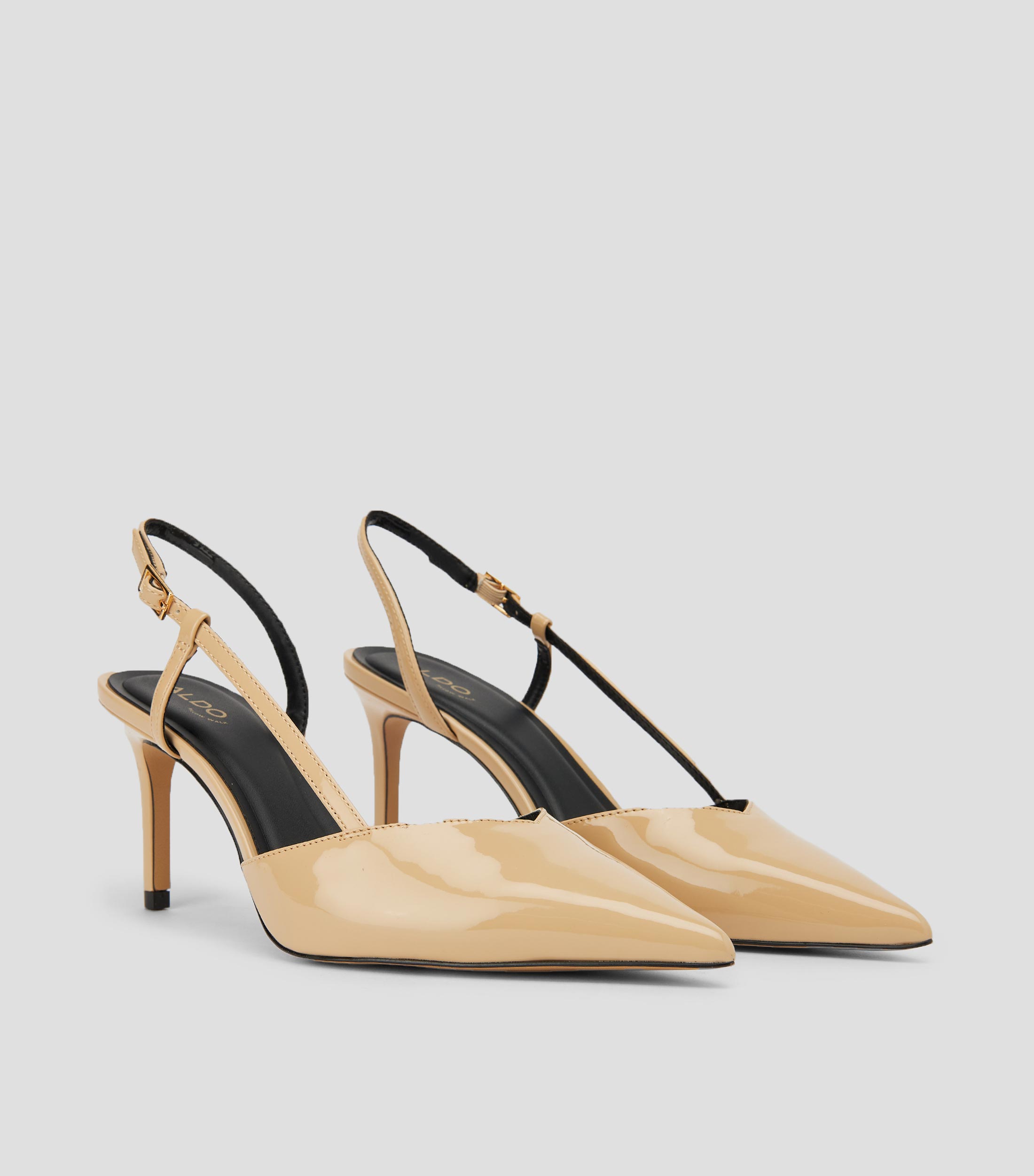 Zapatillas slingback tacón alto de aguja lisas Mujer