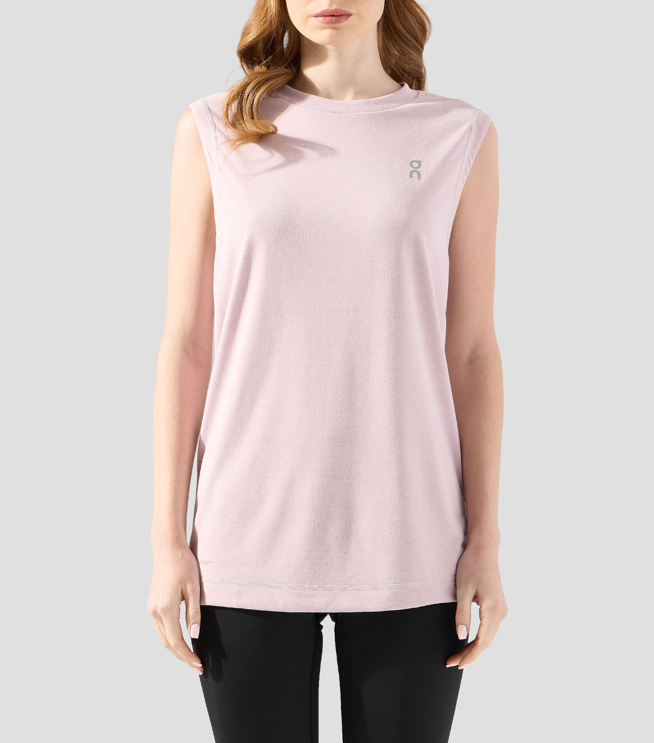 Playera de entrenamiento cuello redondo sin mangas lisa Mujer
