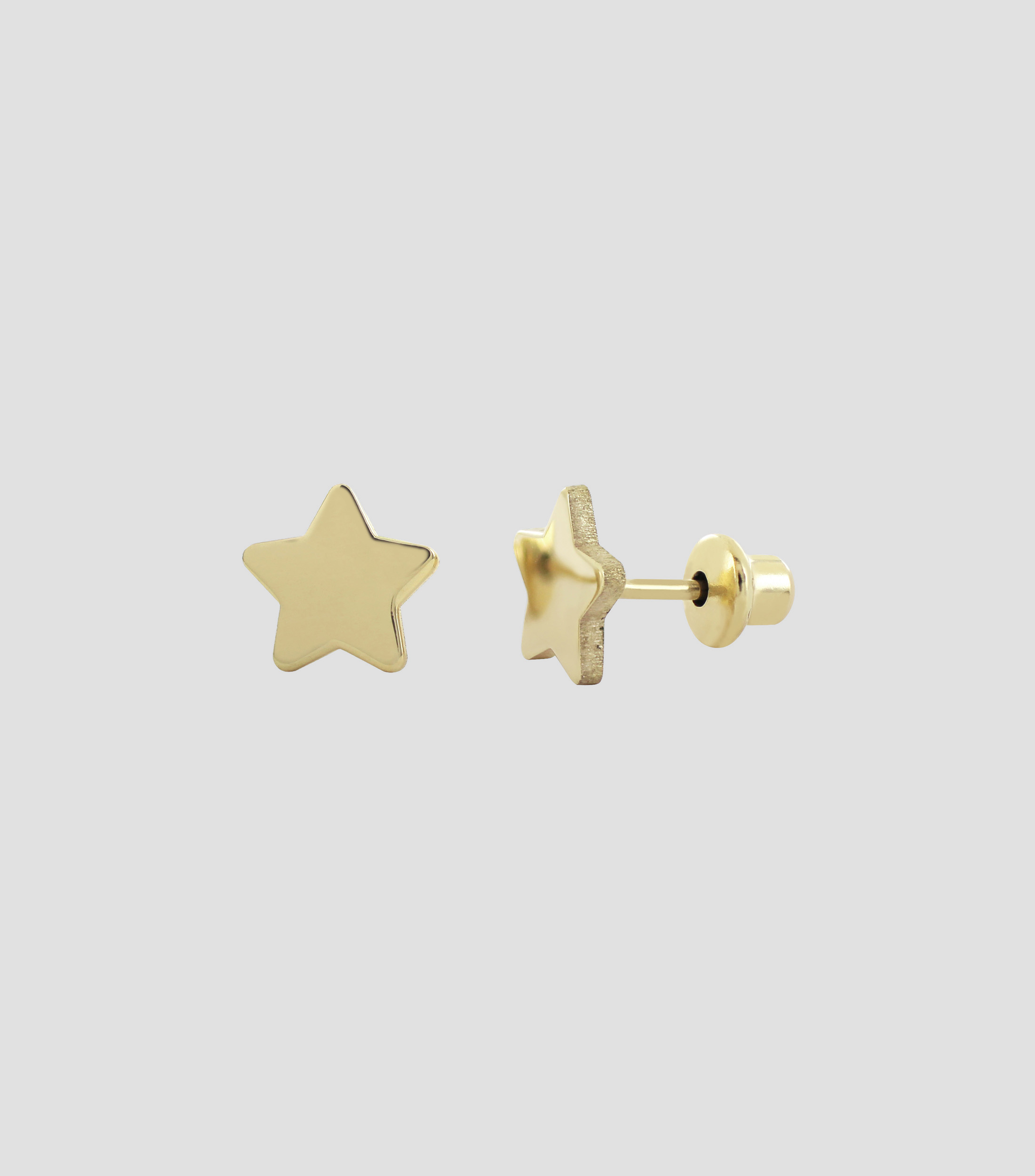 Broqueles en Oro 14 Kts Shapes - Estrellitas Niña