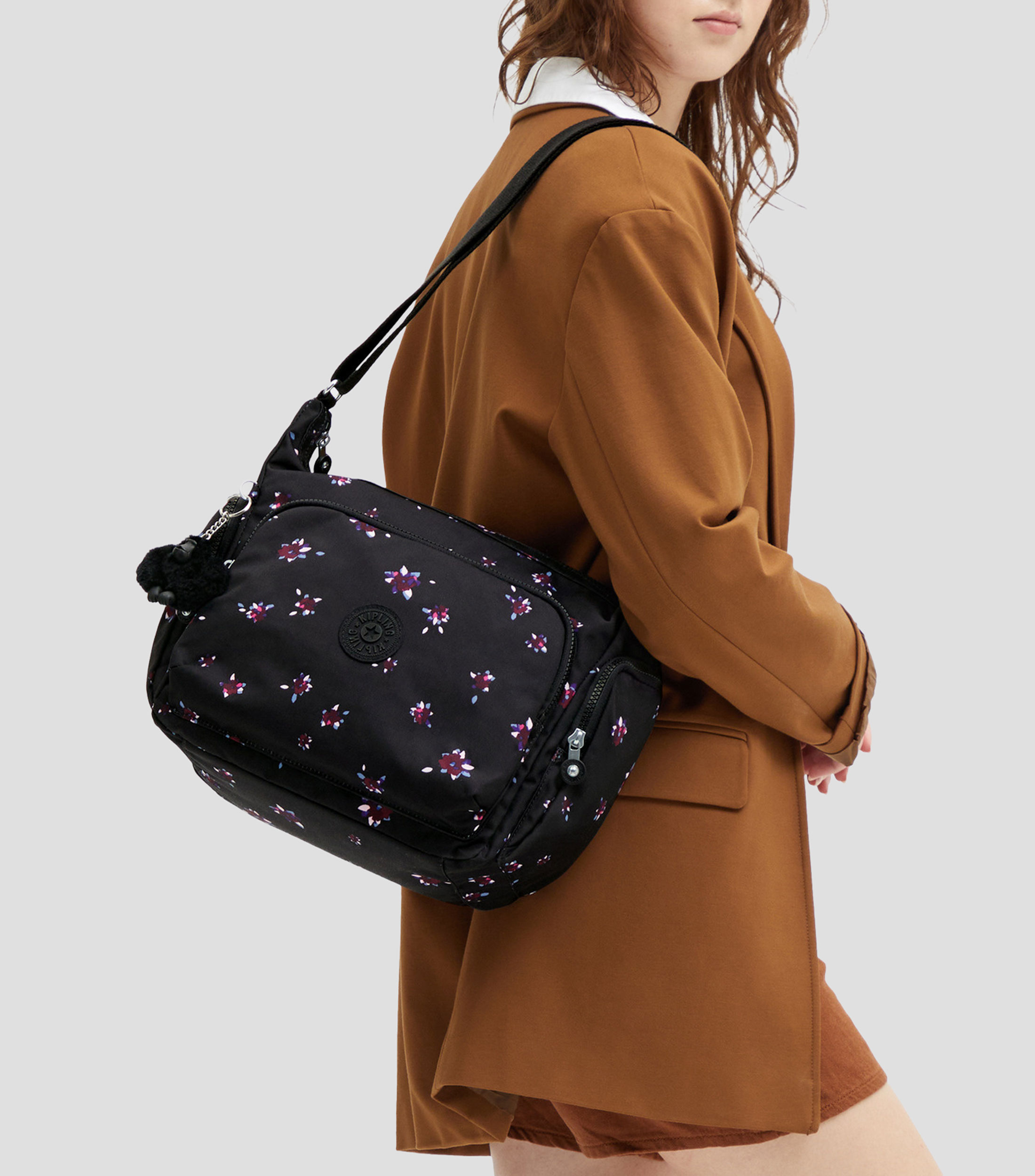 Bolsa shoulder negra Gabb estampada Mujer