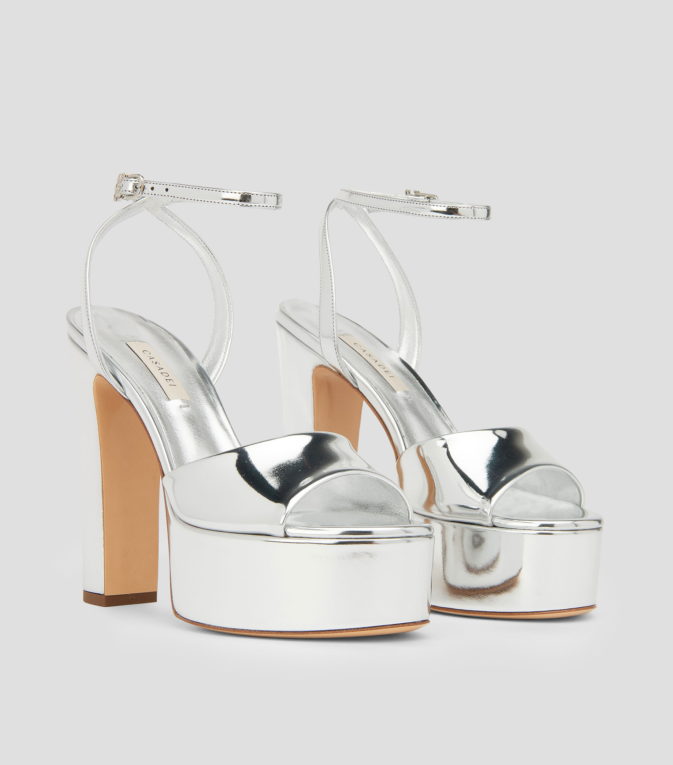 Sandalias con tacón alto de media luna y plataforma Patty Mujer