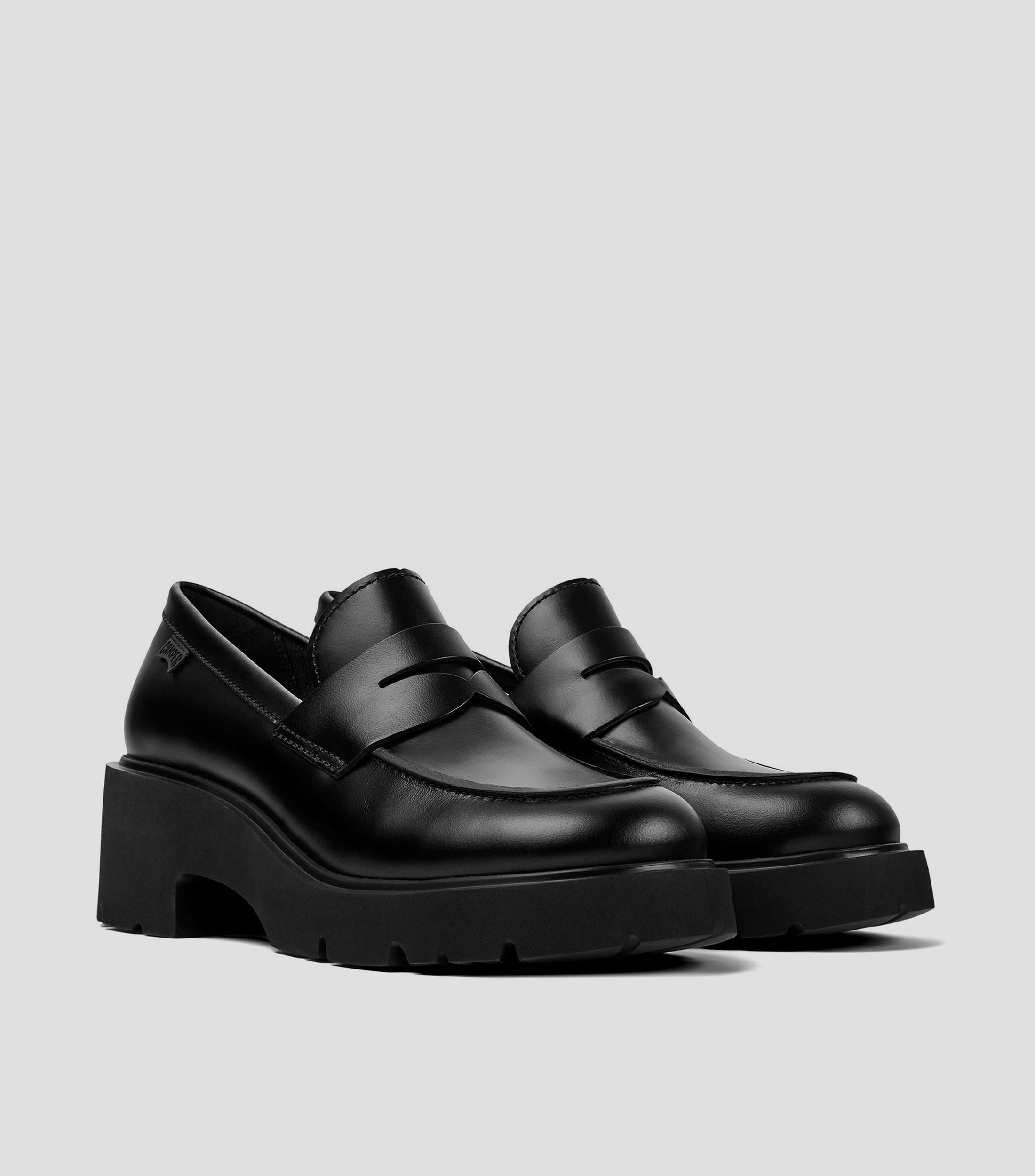 Mocasines en piel lisos Mujer