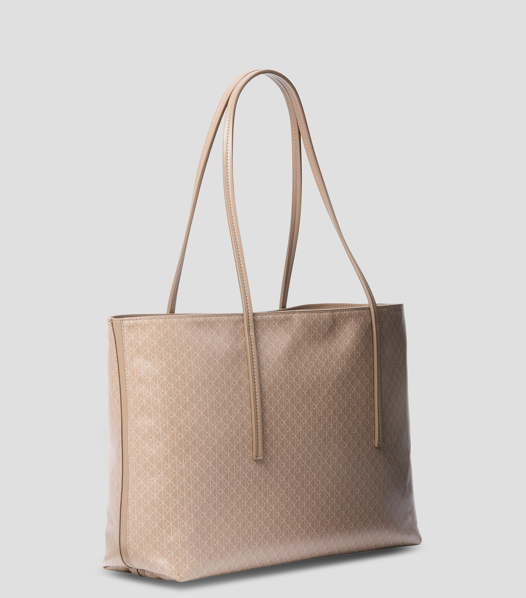 Bolsa tote café Emblem estampada Mujer