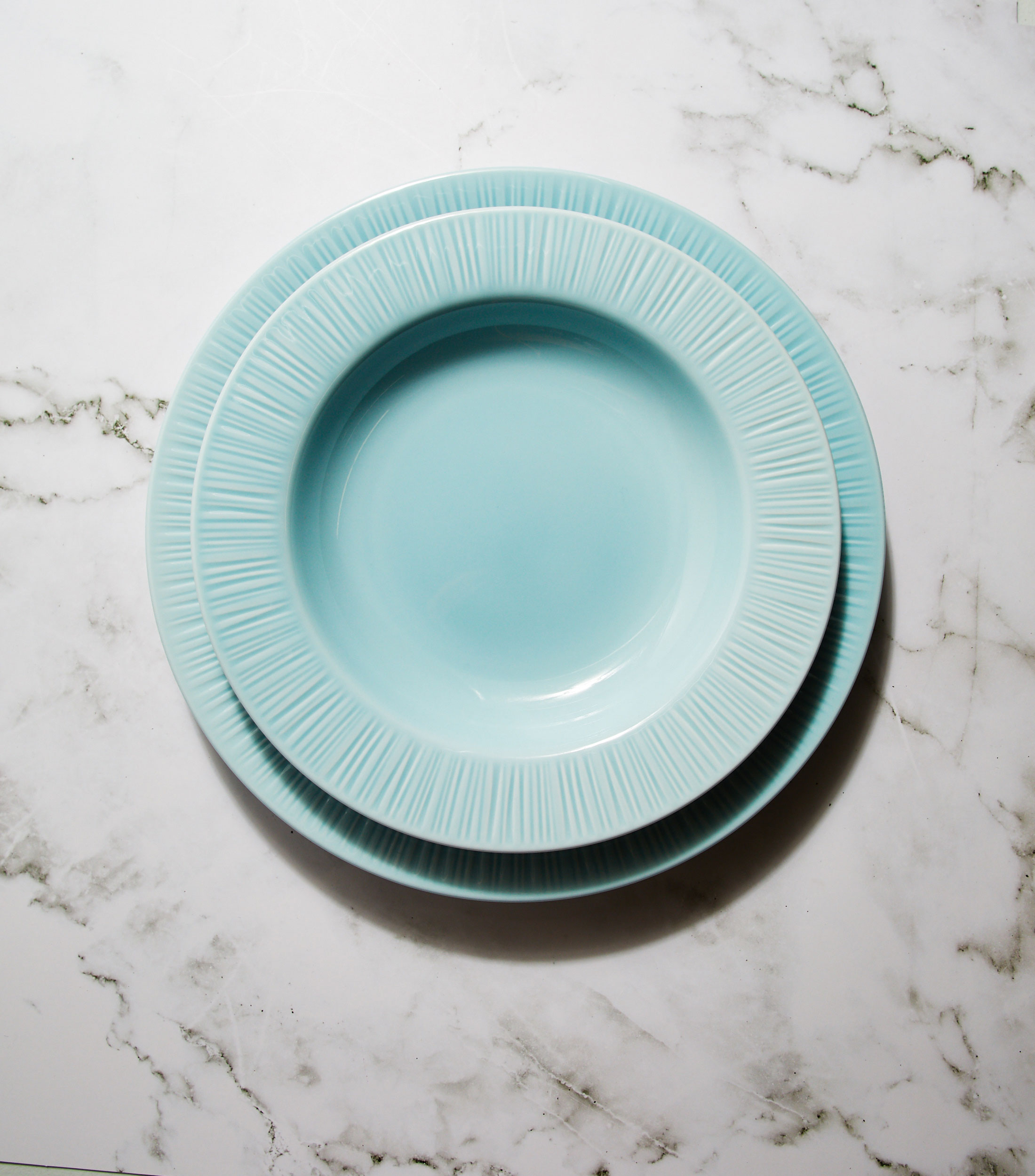 Plato Trinche Conifere Azul