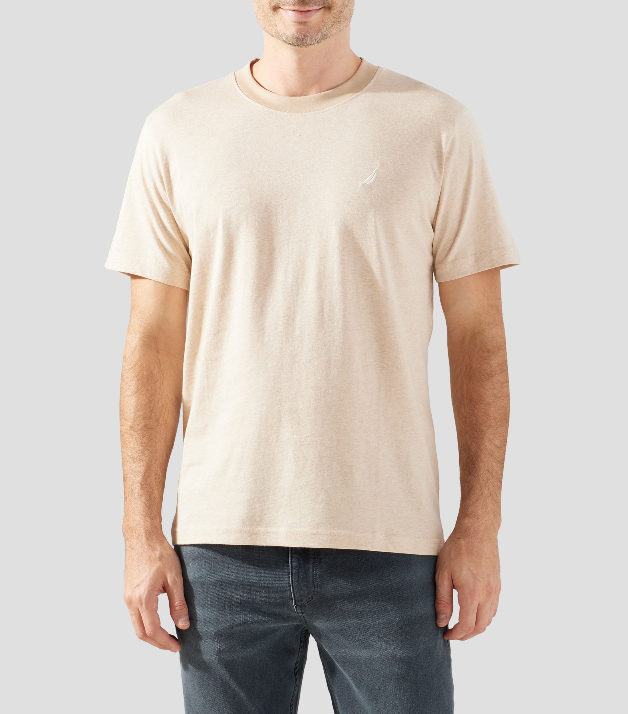 Playera cuello redondo manga corta lisa Hombre