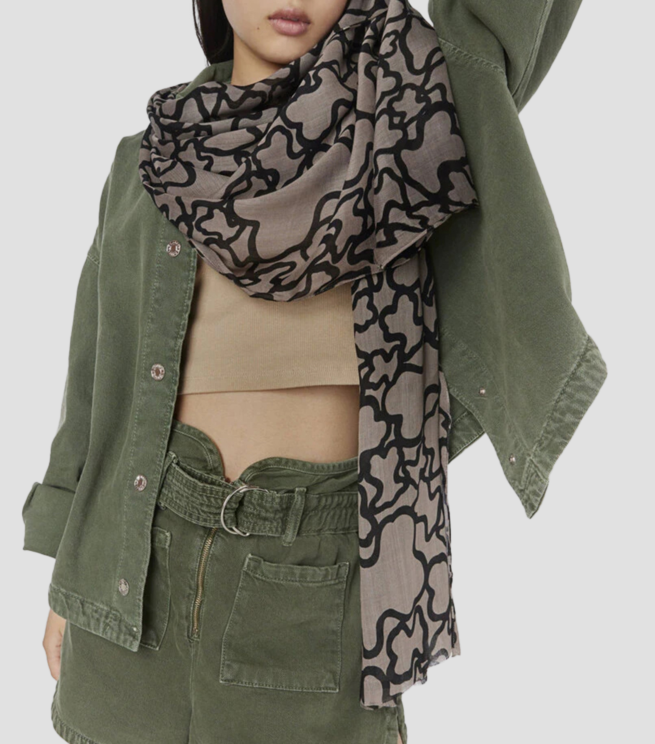 Foulard piedra con monogram Mujer