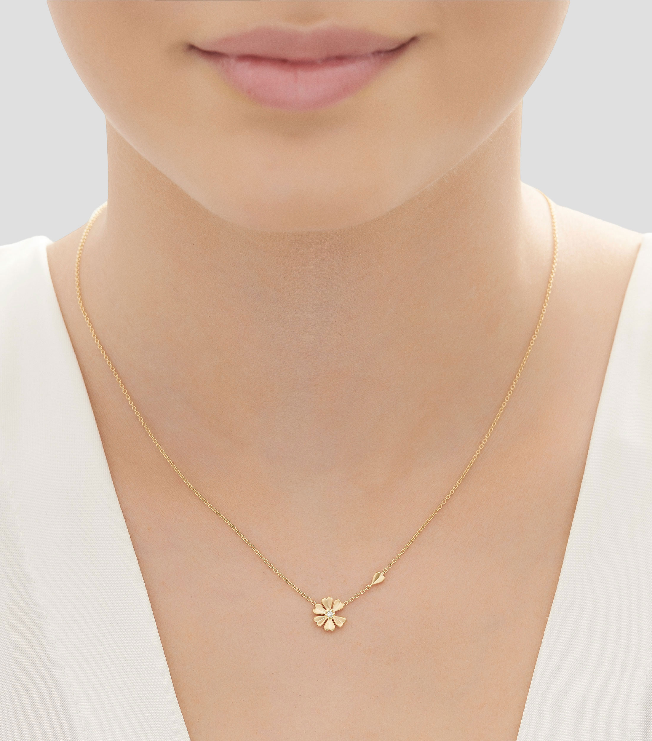 Dije con cadena en oro amarillo de 18 kilates MyCollection Love Me Mujer