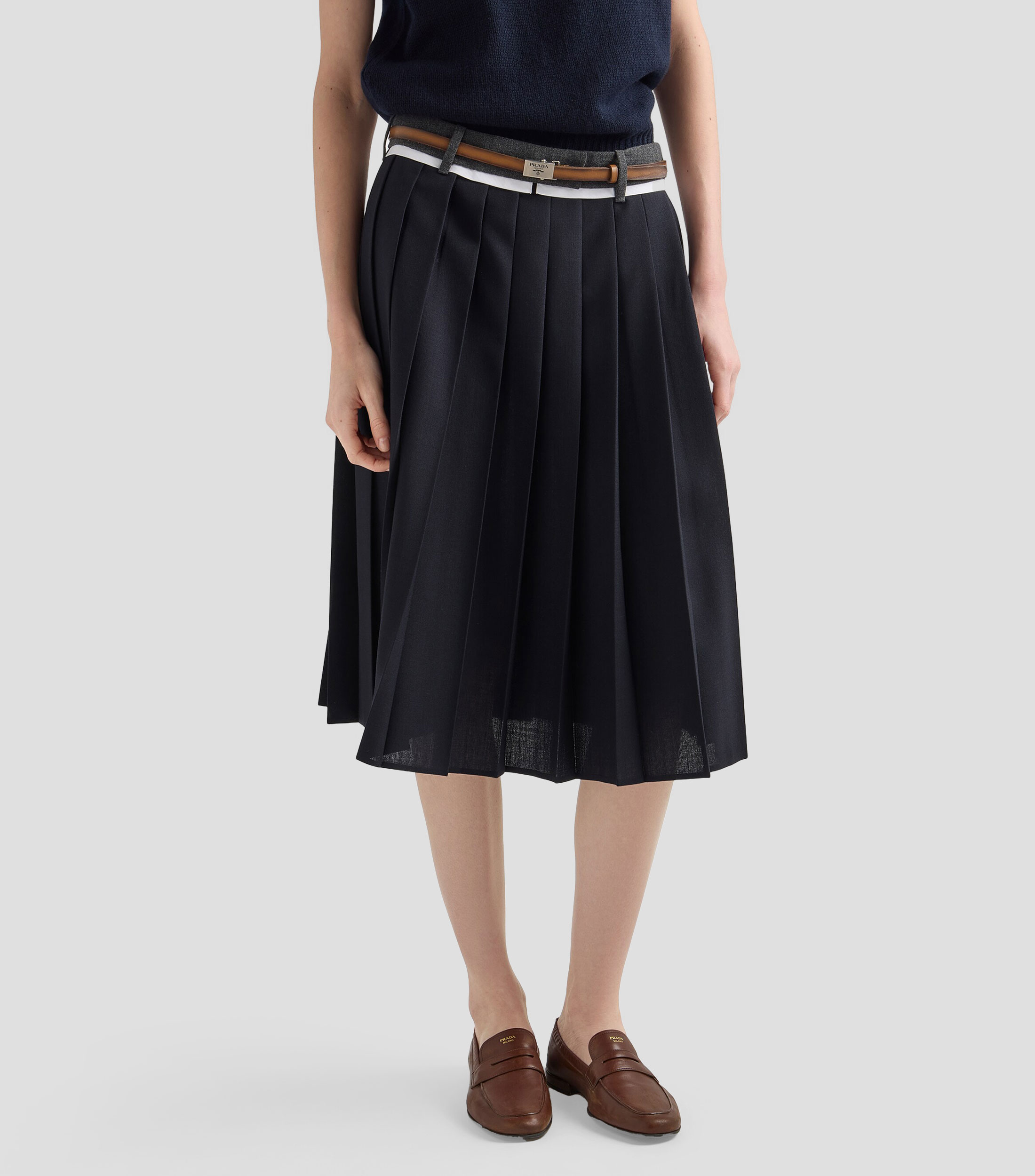 Falda midi A lisa Mujer