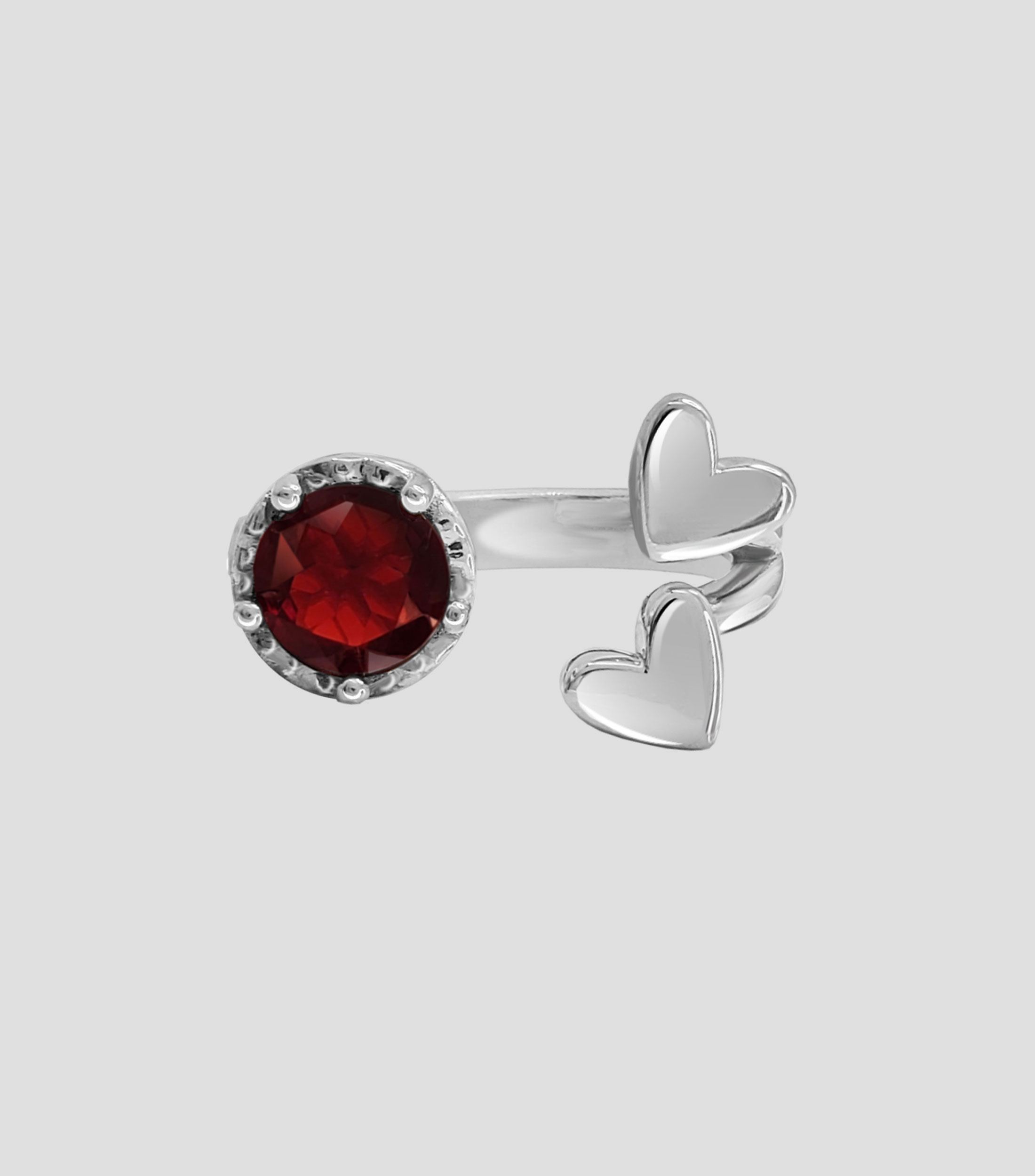 Anillo Corazón en plata Mujer