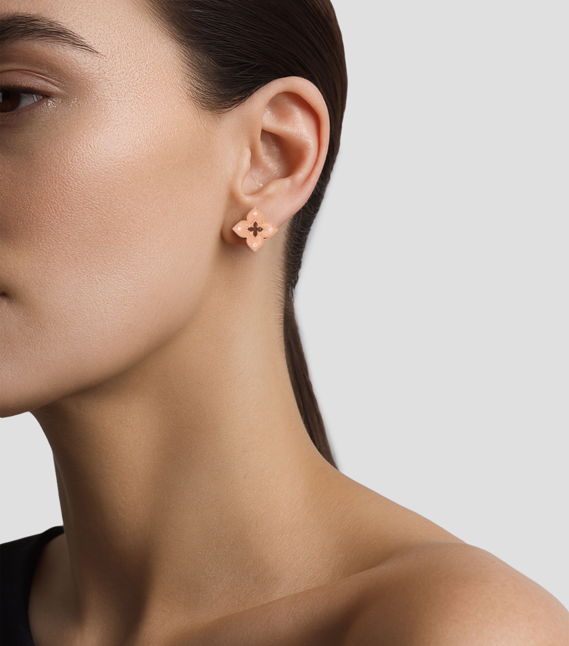 Aretes en oro rosa de 18 Kilates con diamantes Venetian Princess Mujer