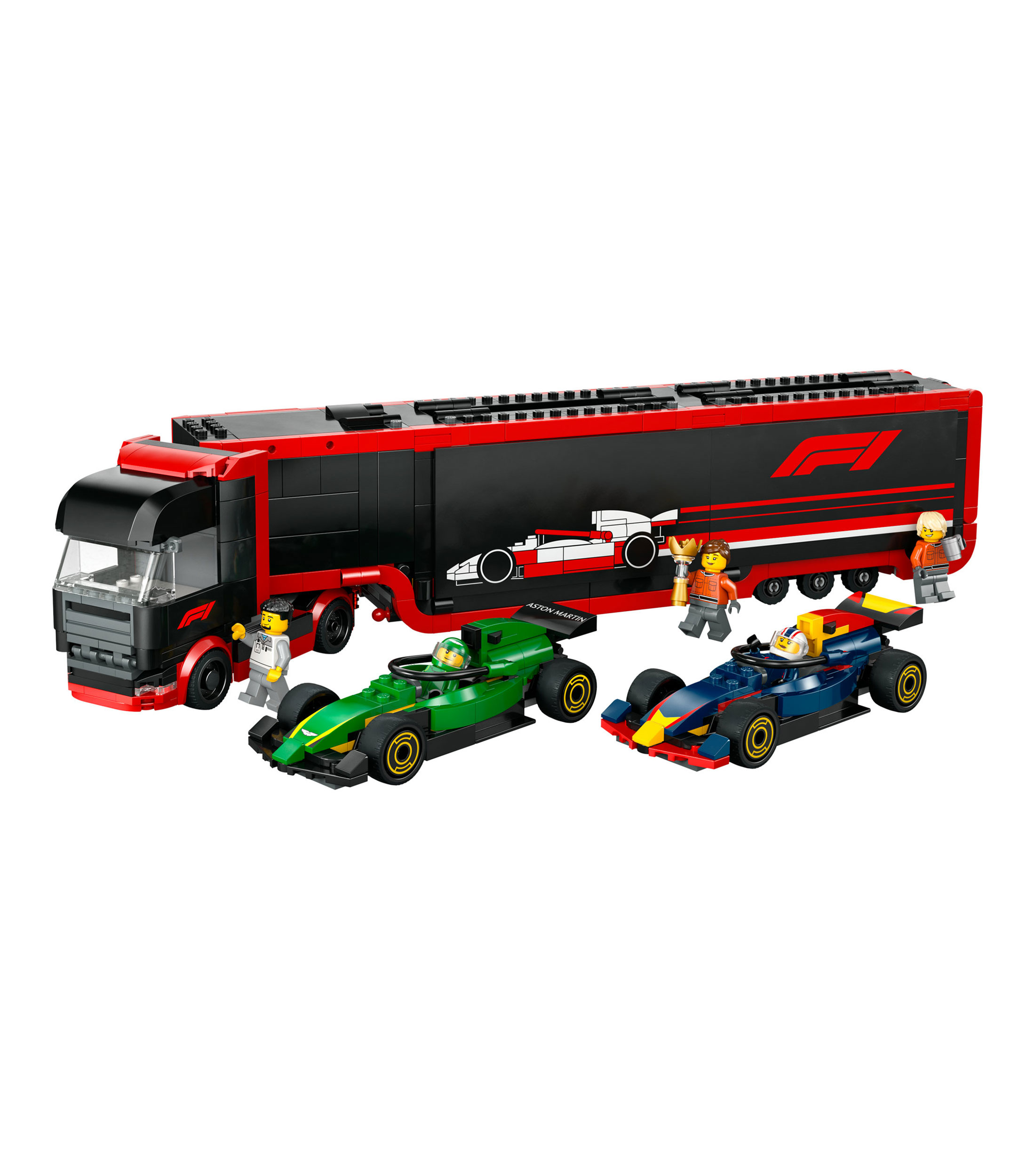 Lego City Camión de F1 con Autos de F1 RB20 y AMR24 60445