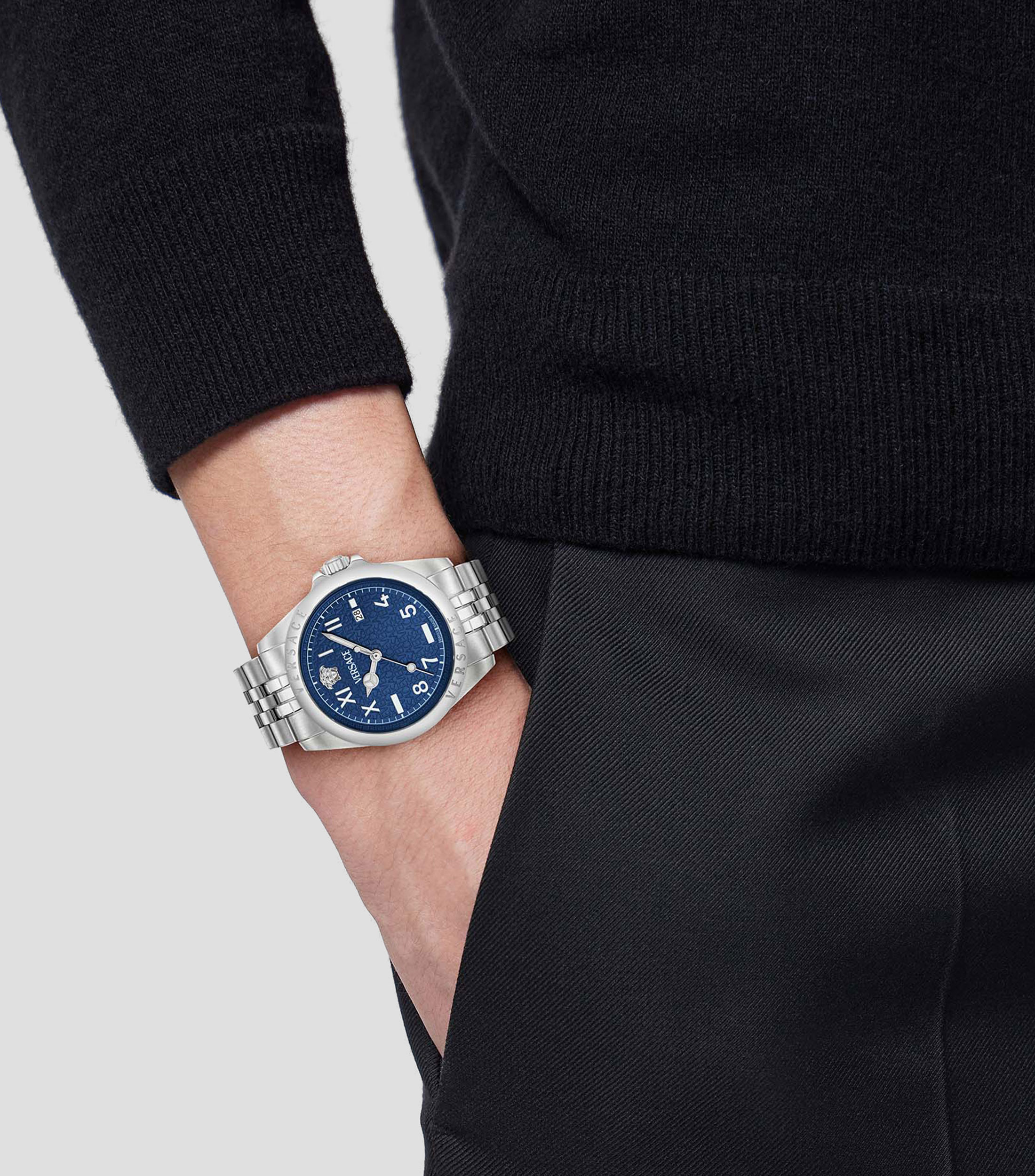 Reloj para Hombre Versace Anteo de Vestir Azul, Plateado