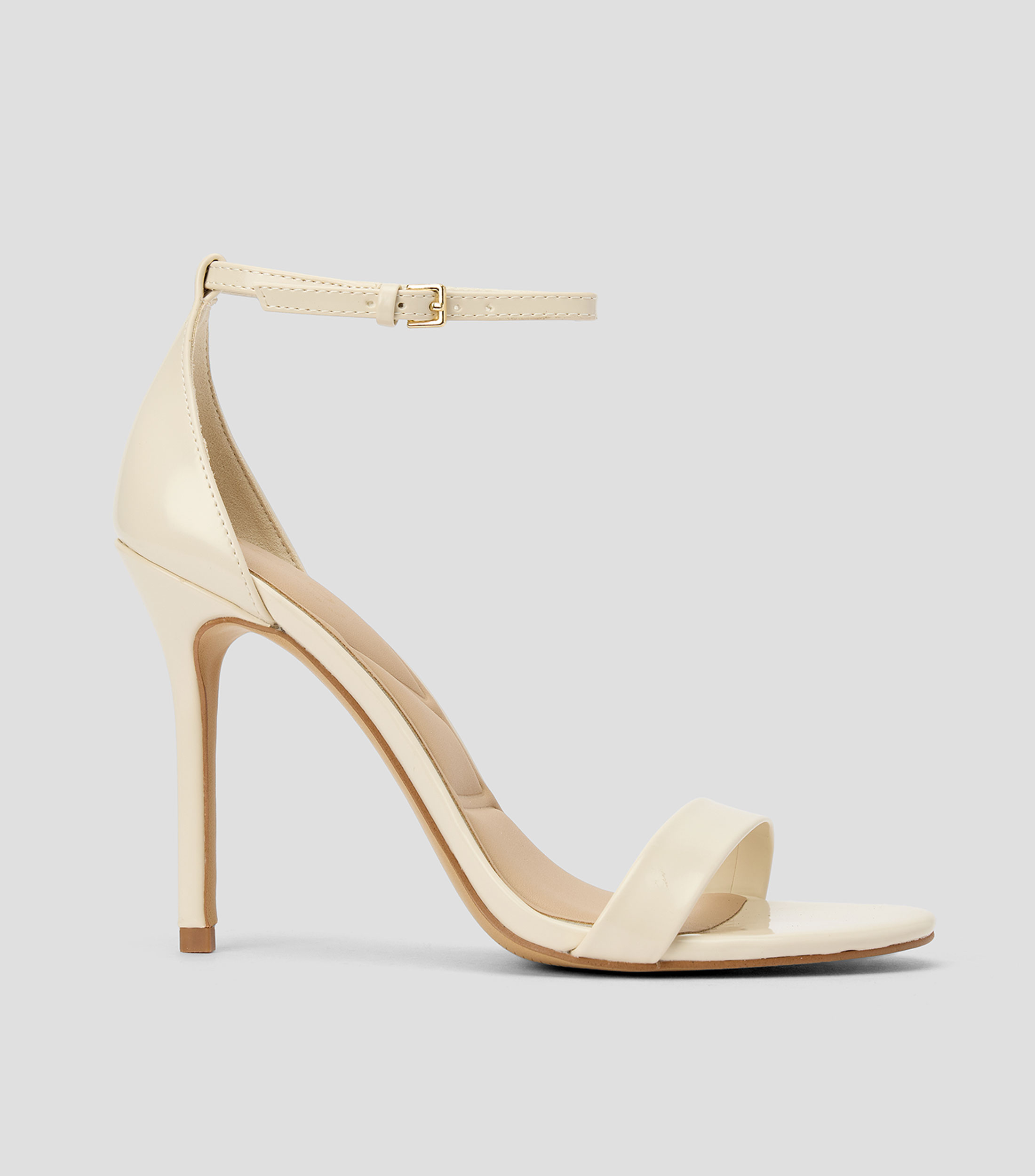Sandalias con pulsera tacón alto de aguja lisas Mujer