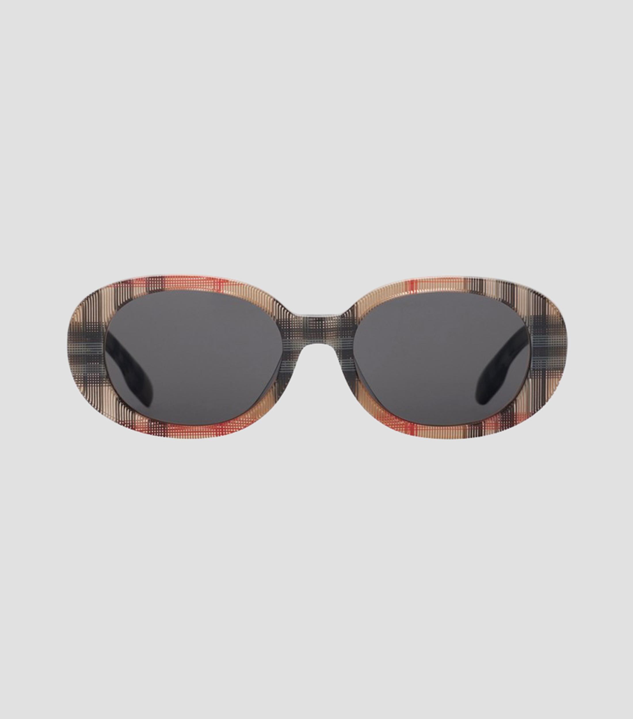 Lentes de sol ovalados Check Mujer