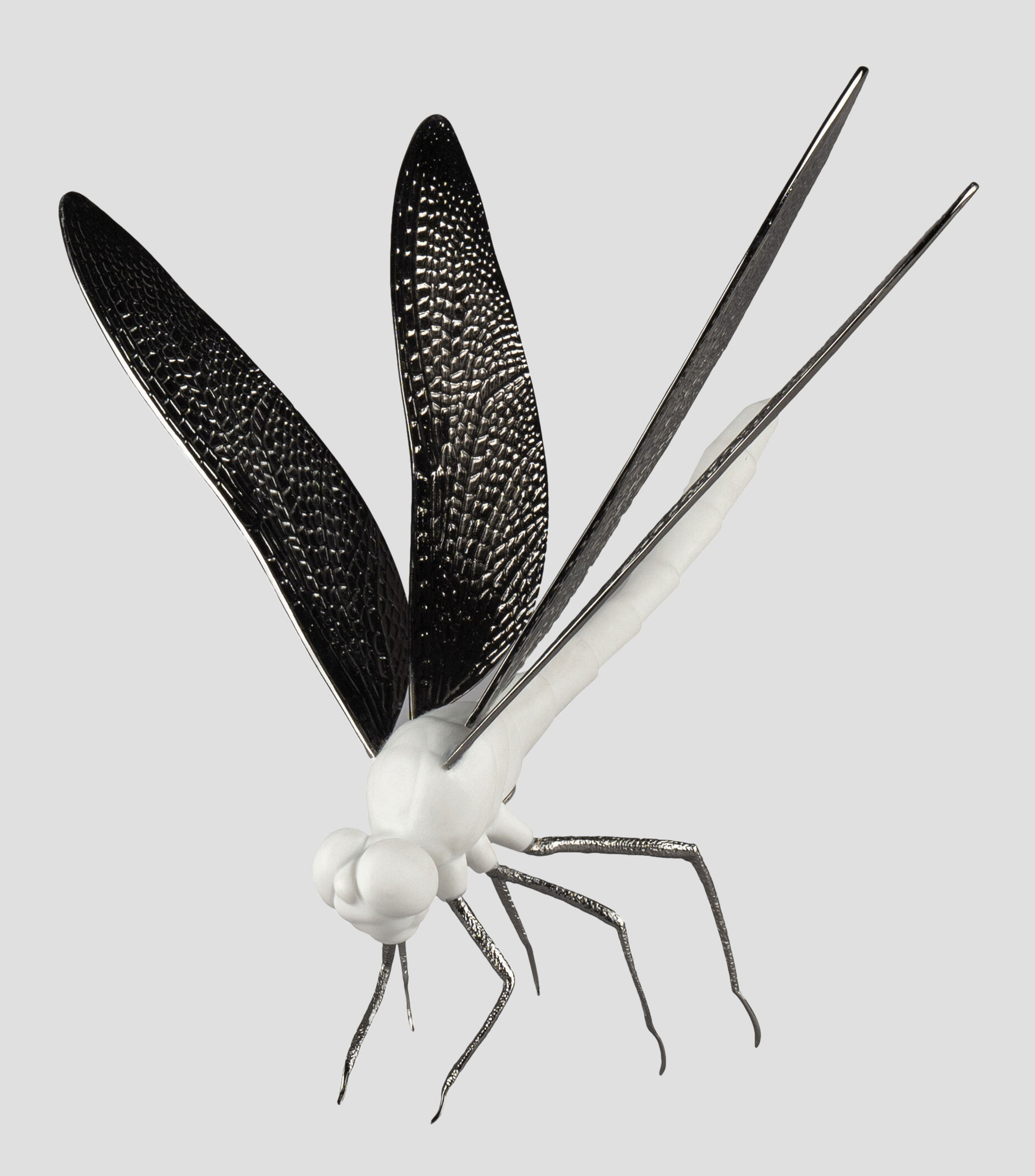 Figura Decorativa Libelula Blanca en porcelana