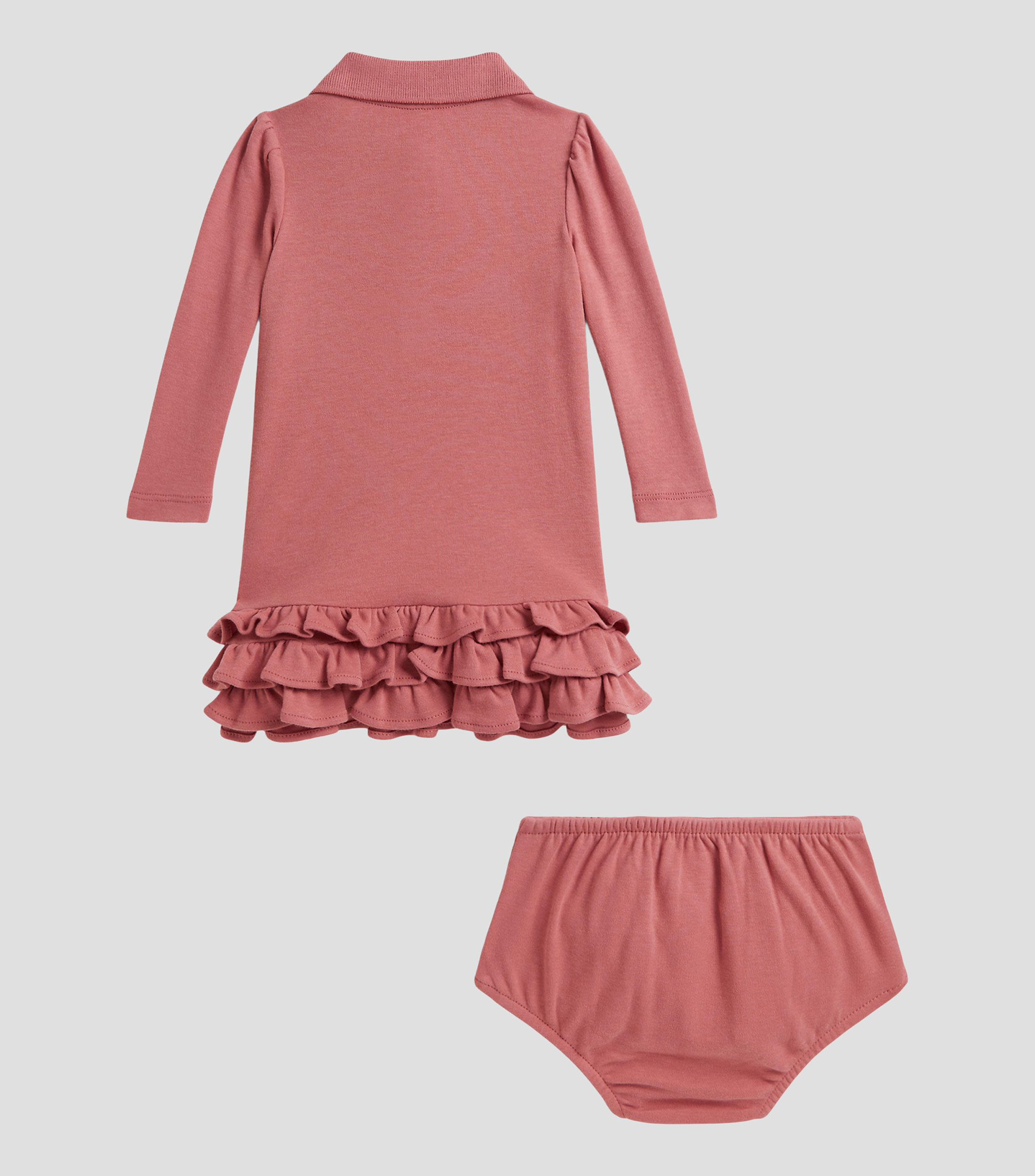 Vestido manga larga liso Bebé