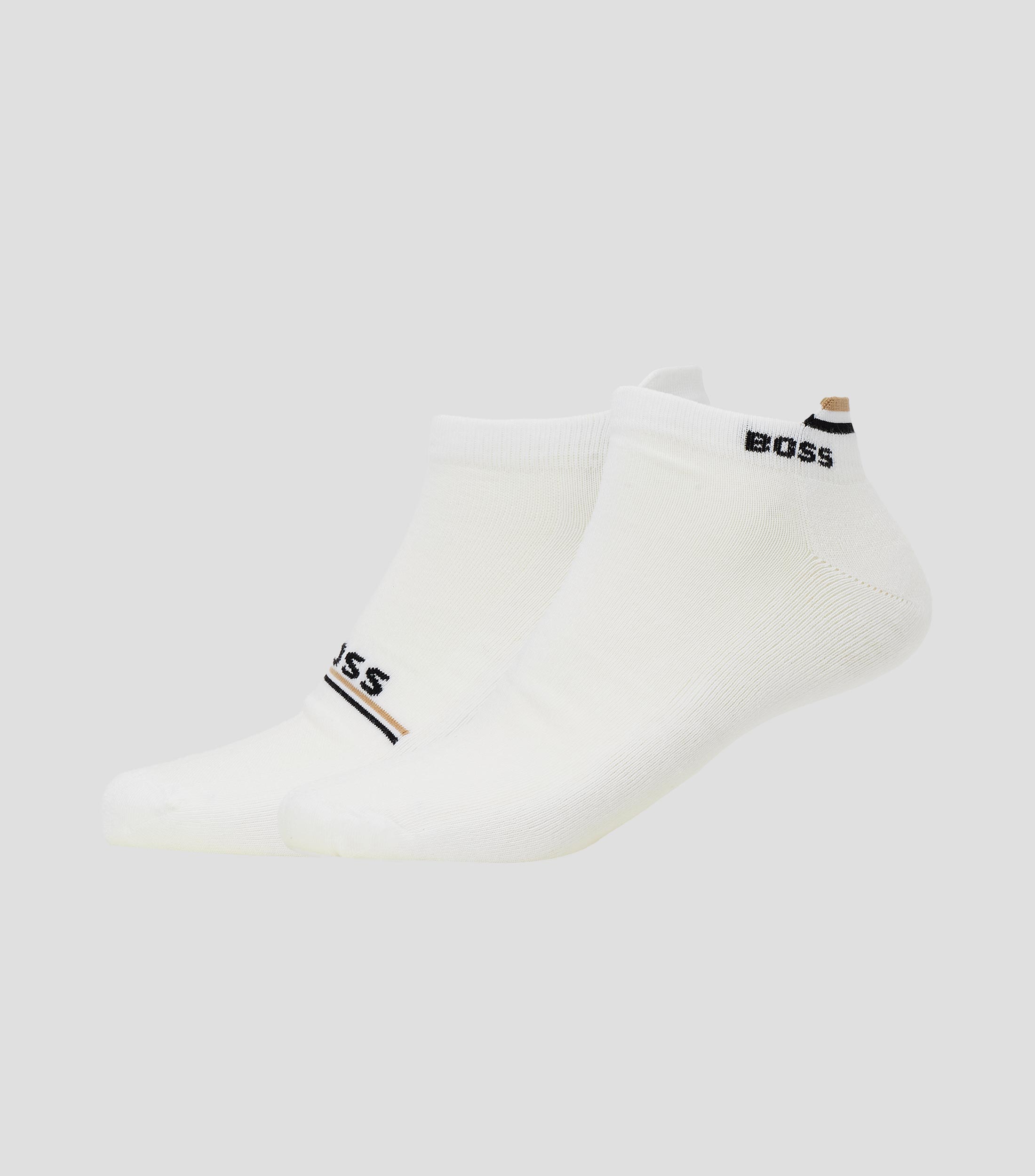 Paquete de dos pares de calcetines a la altura del tobillo con logos