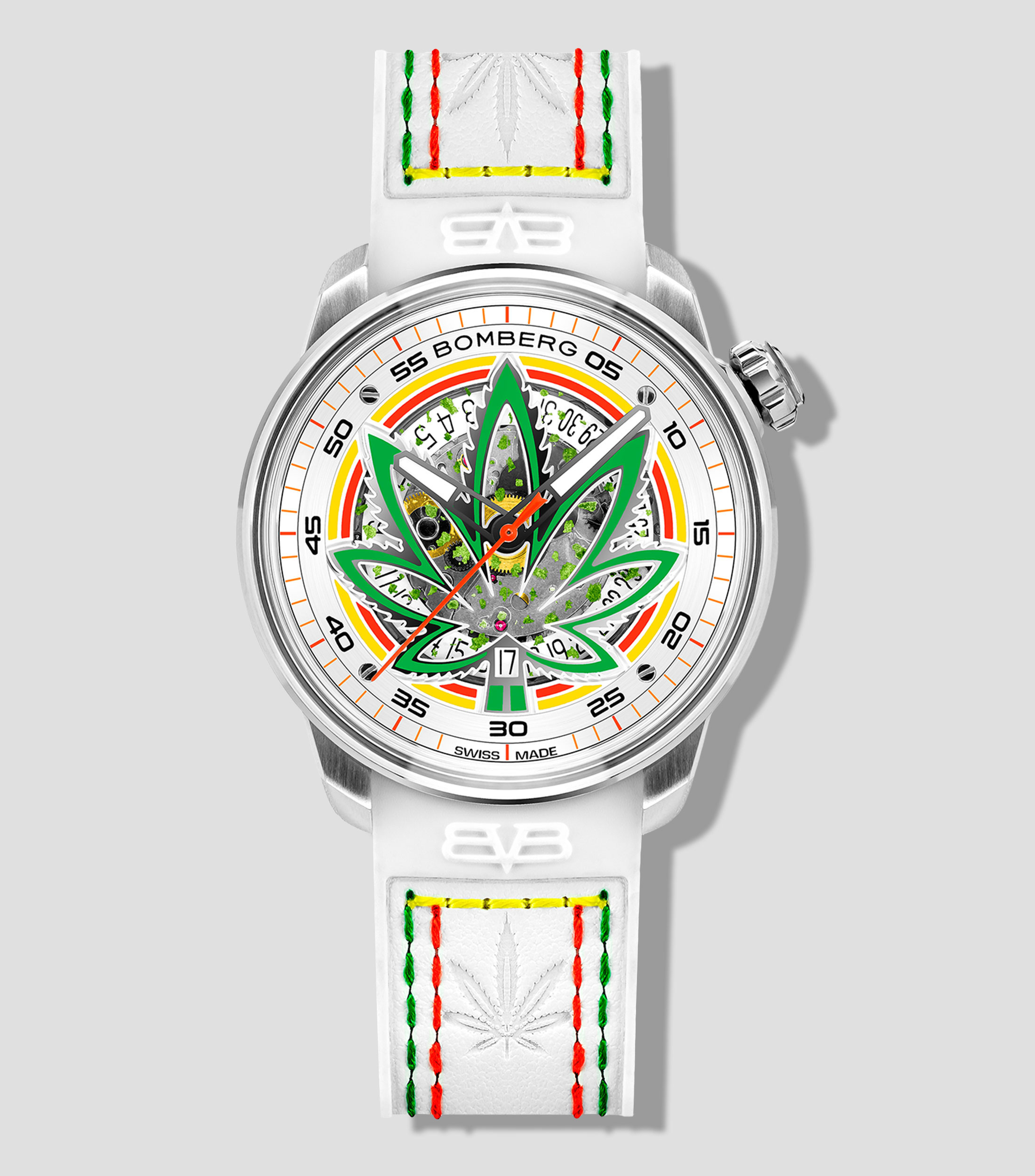 Reloj para Hombre CBD Casual, Plateado, Blanco