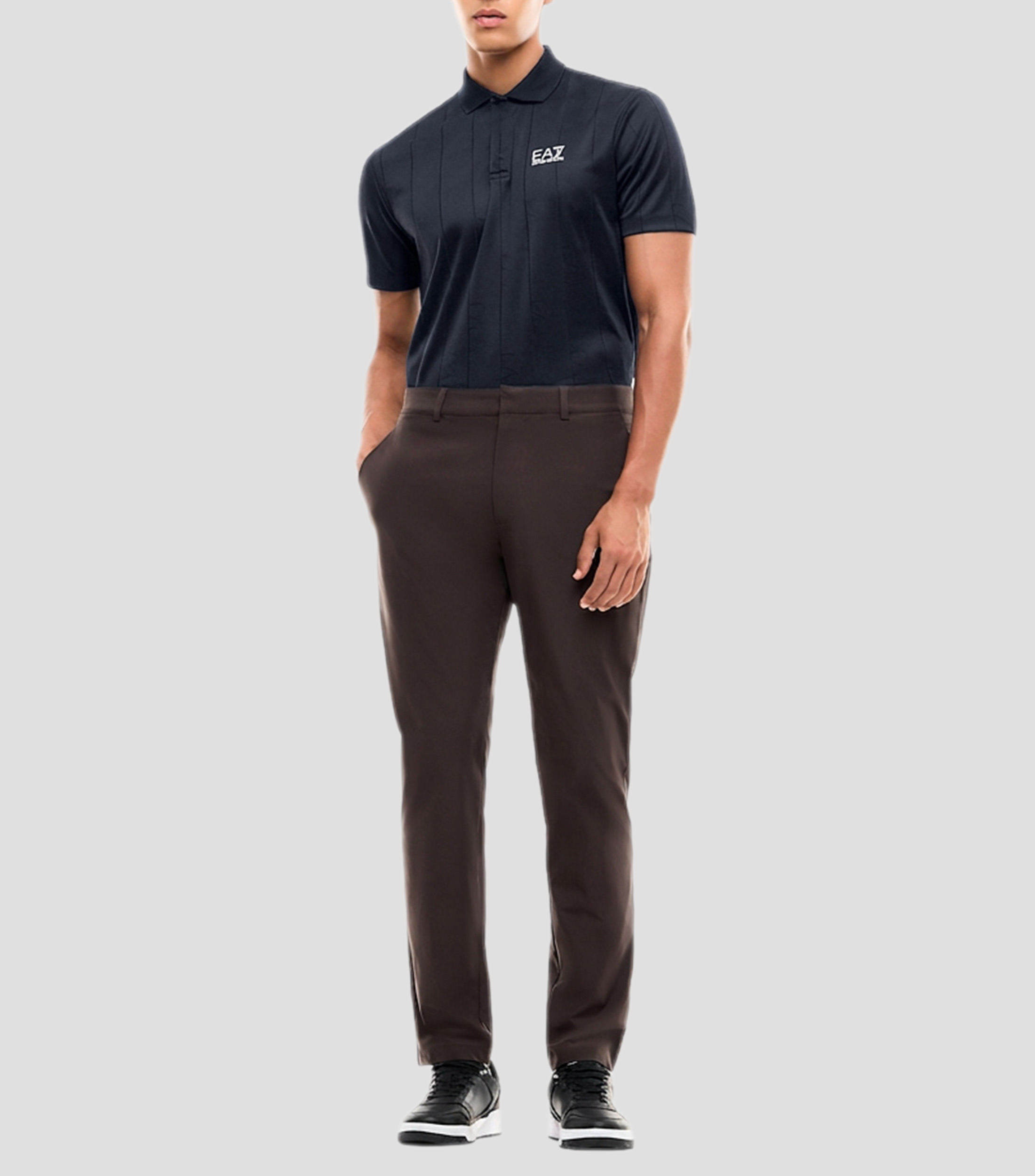 Playera Tipo Polo Manga Corta Sólido Hombre