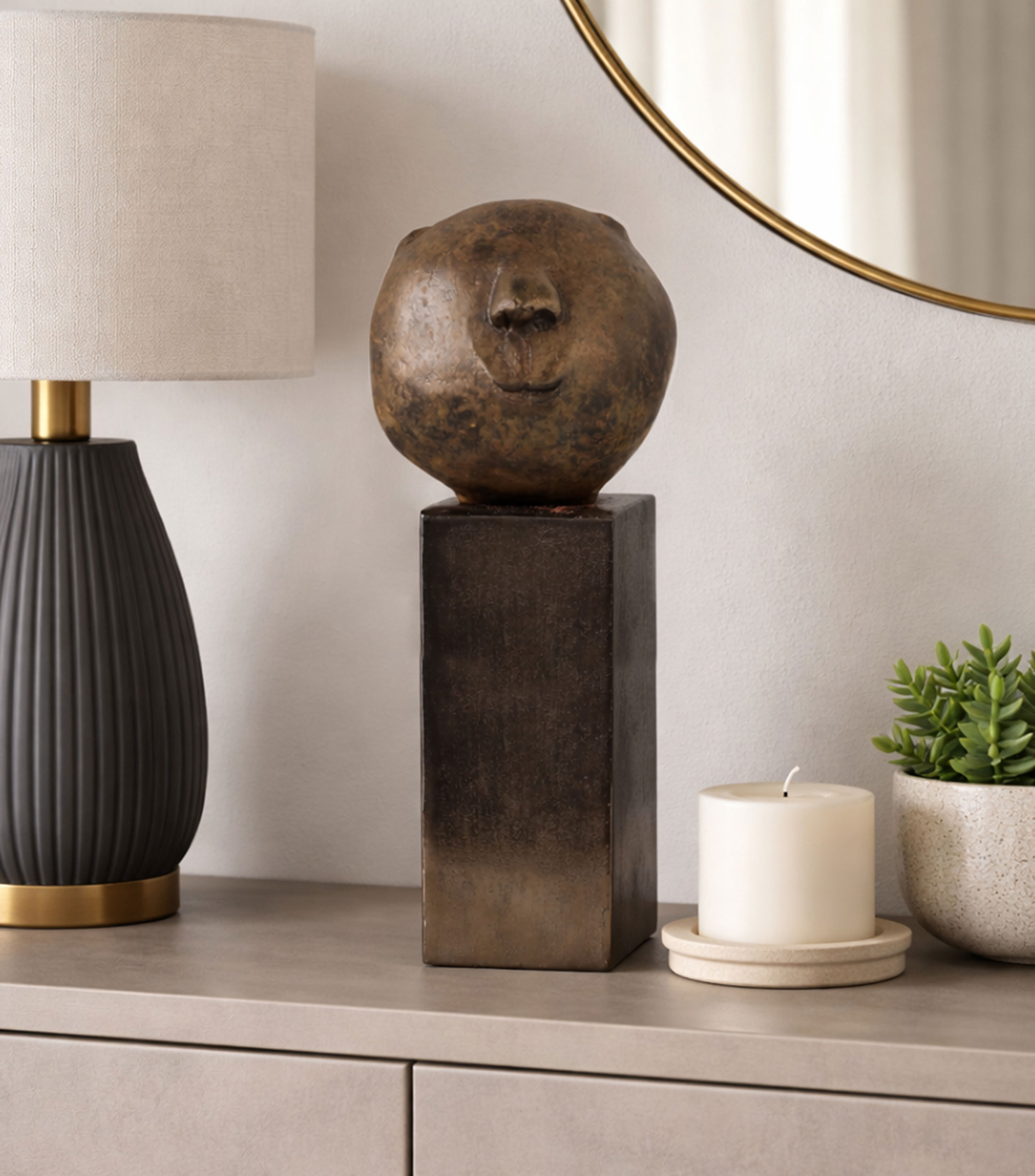 Figura decorativa Smiley CH en metal