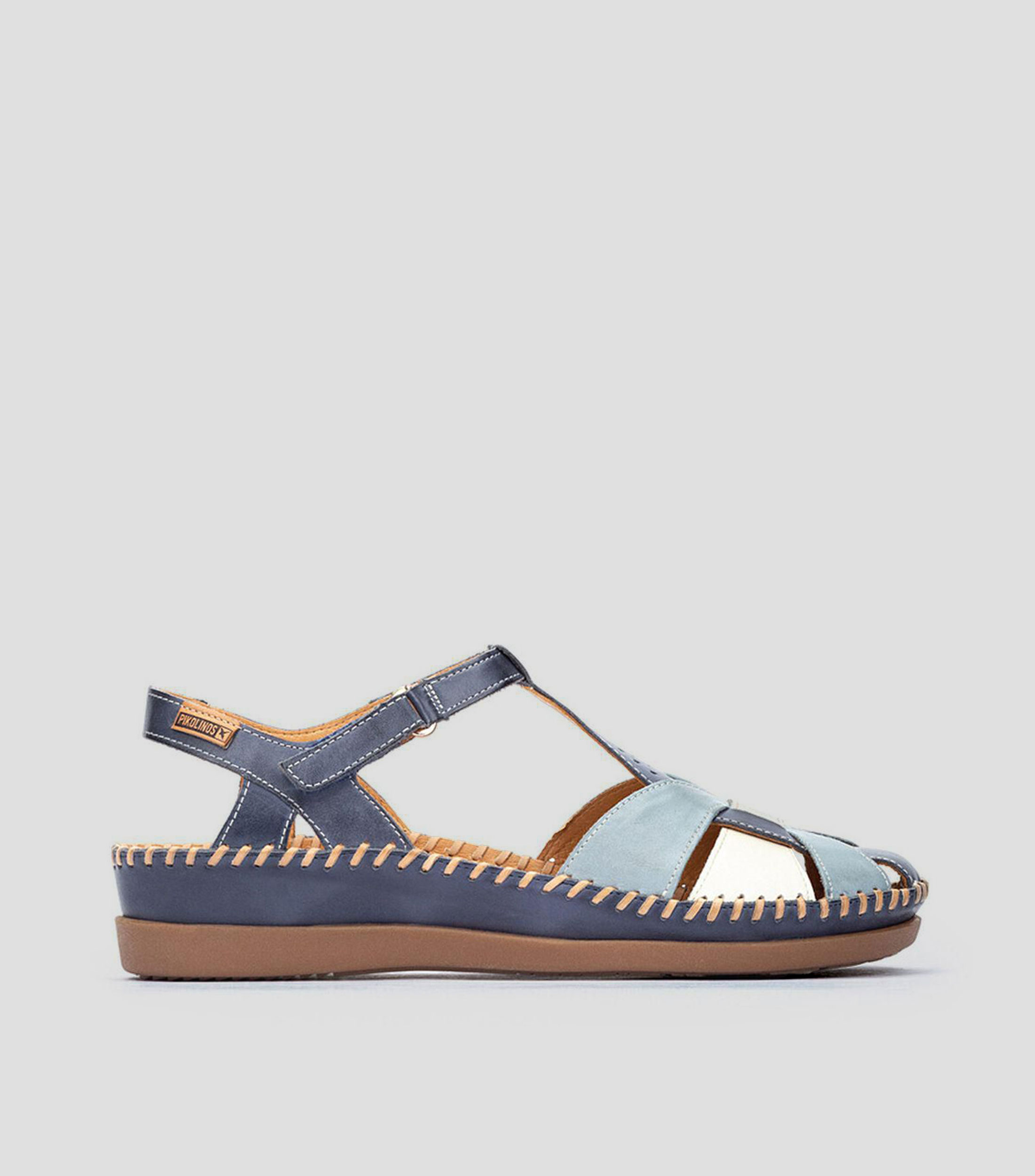 Sandalias planas en piel Cadaques Mujer