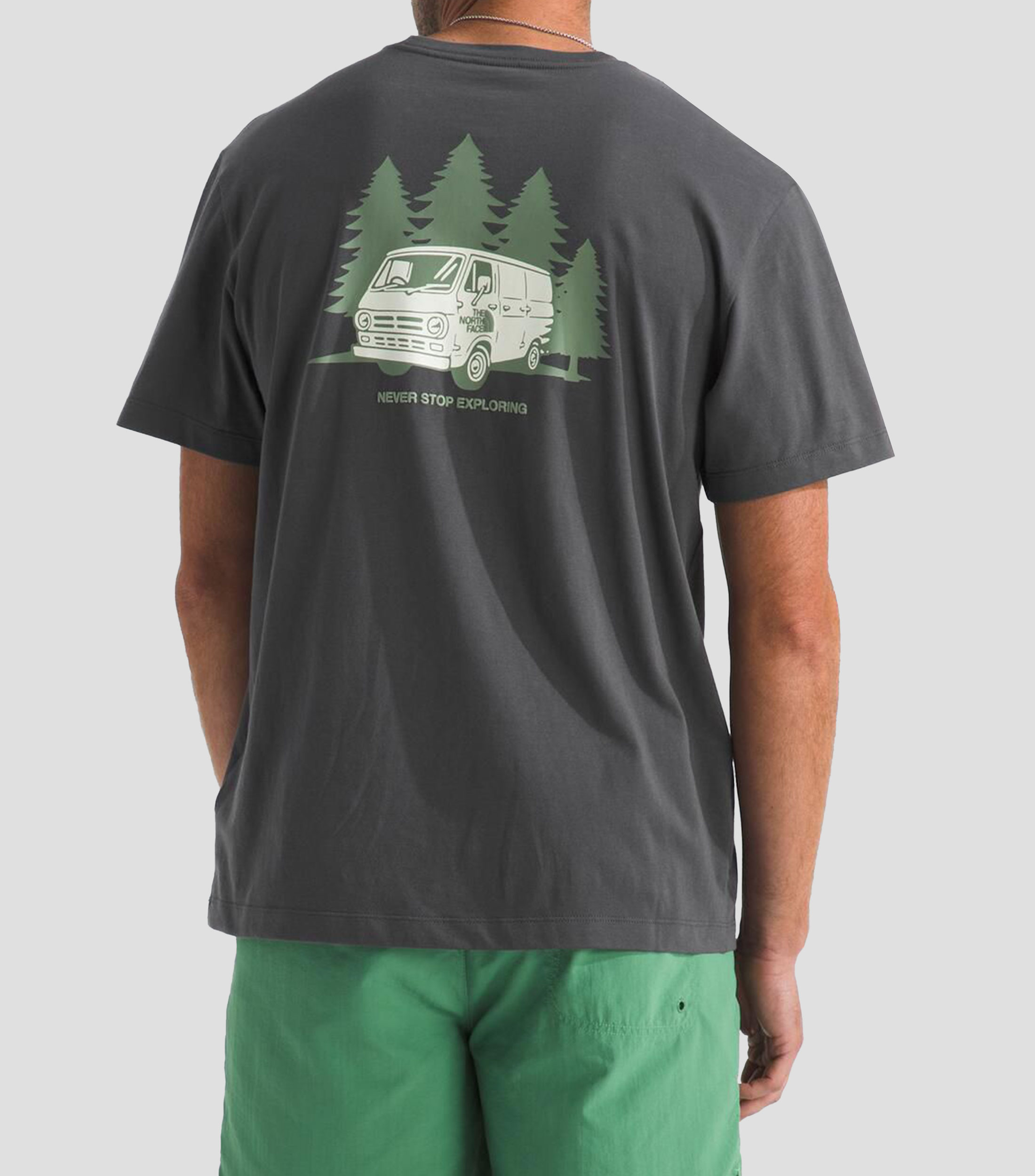 Playera cuello redondo manga corta estampada Van Life Hombre