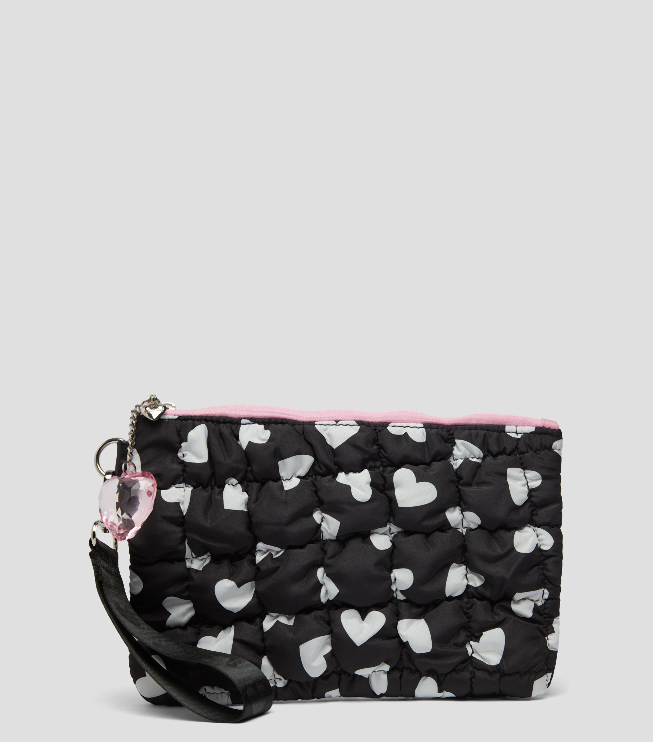 Bolsa wristlet con estampado de corazones Niña