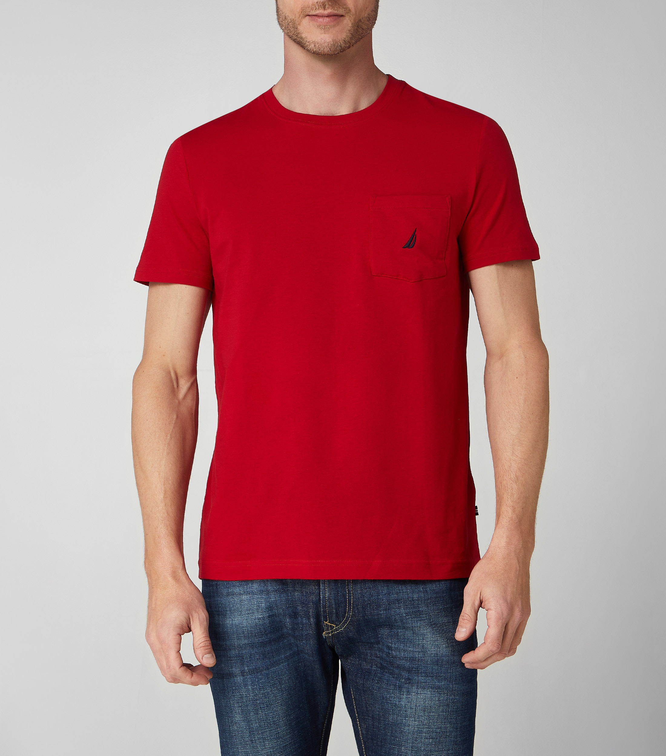 Playera cuello redondo con manga corta Hombre