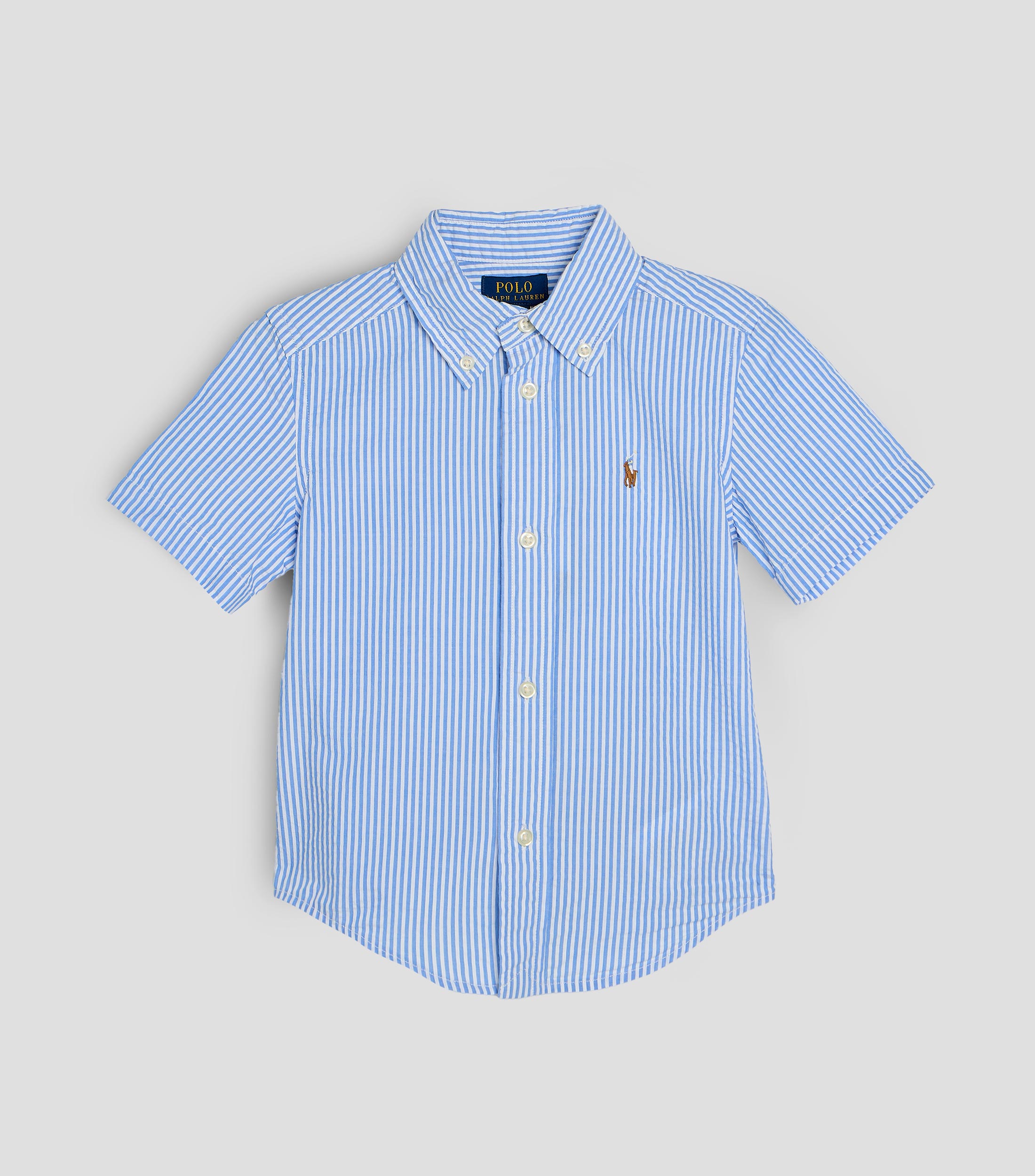 Camisa rayas manga corta Bebé