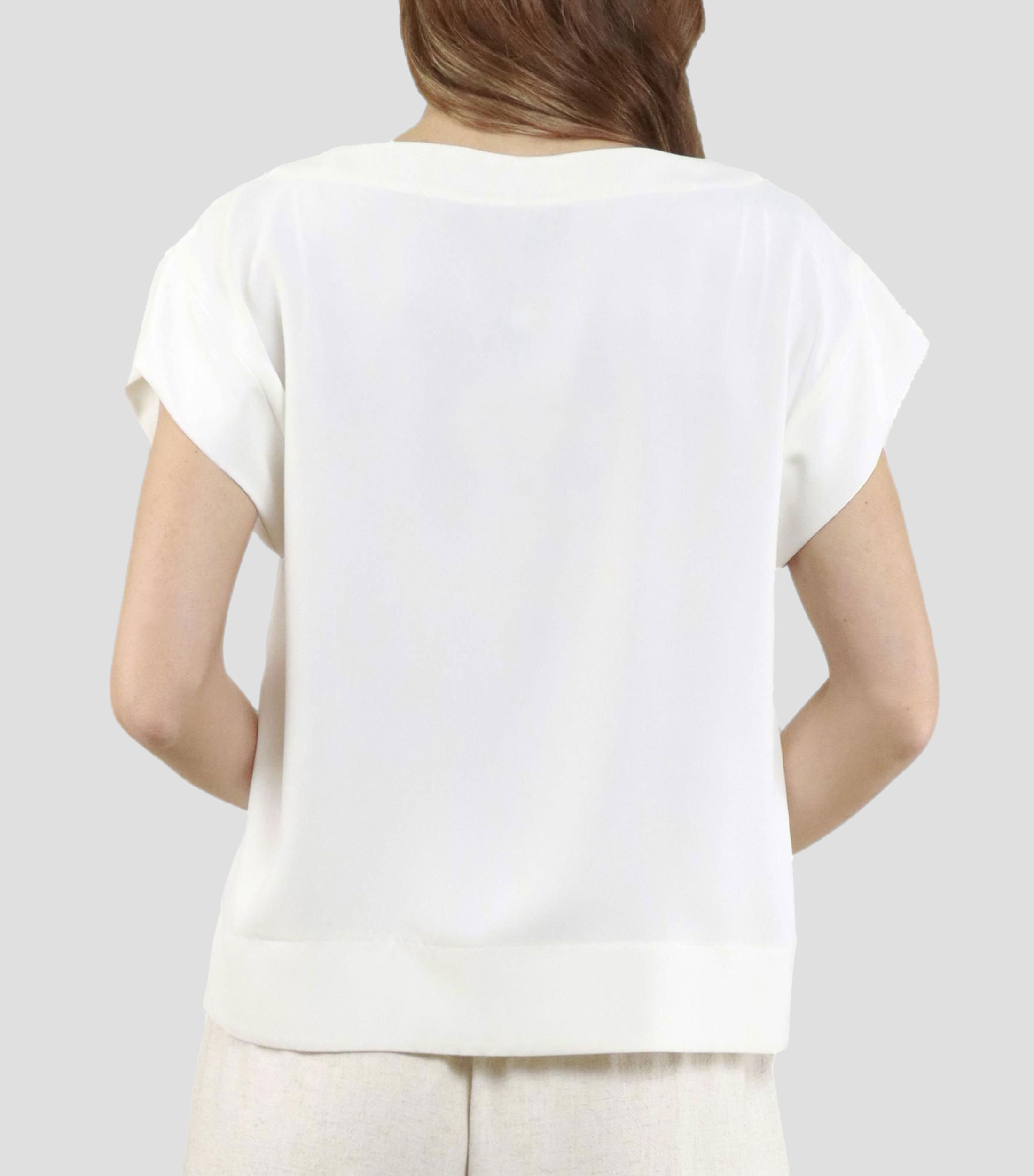 Blusa lisa sin mangas Mujer