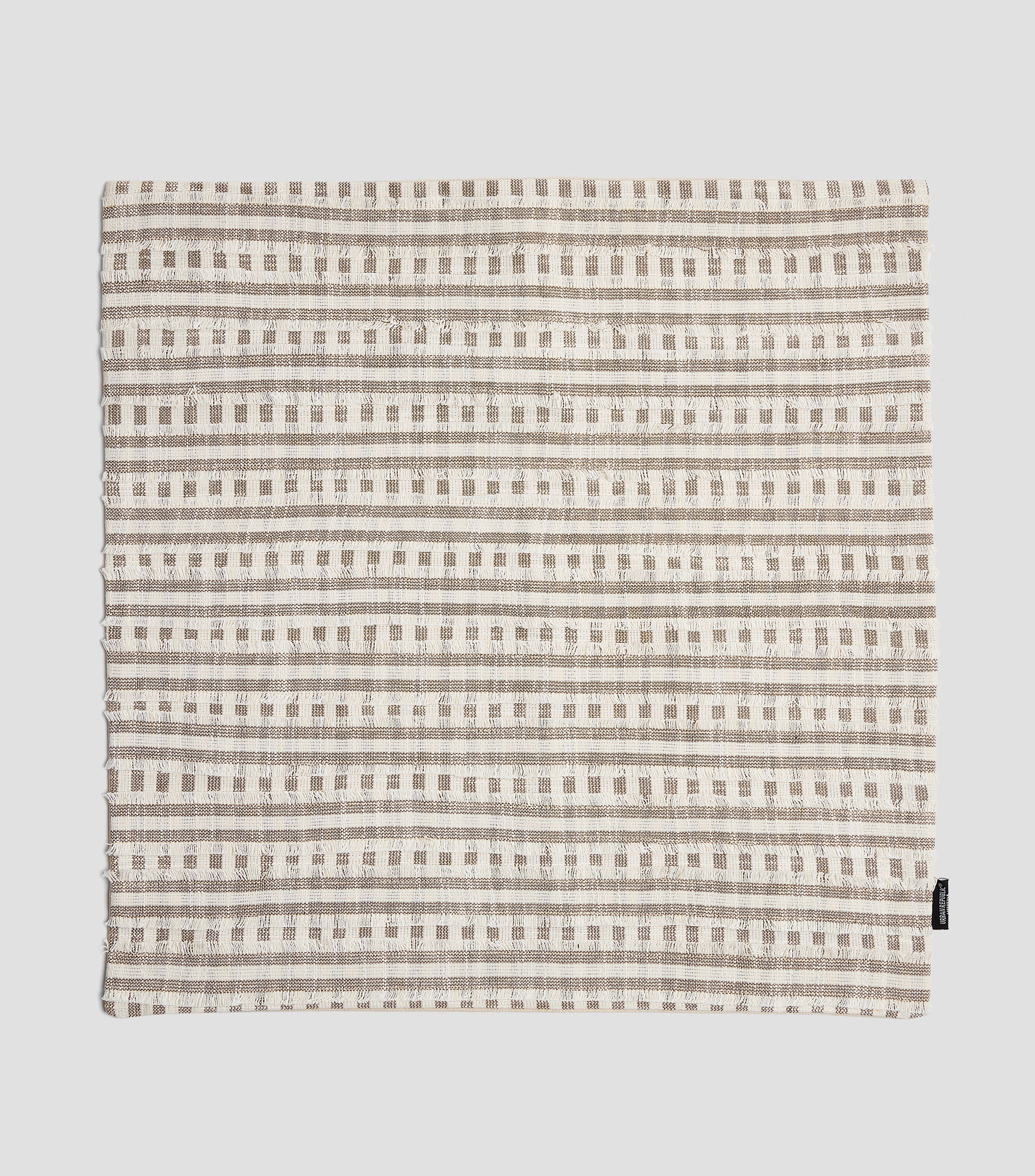 Funda para cojín mini de algodón beige claro