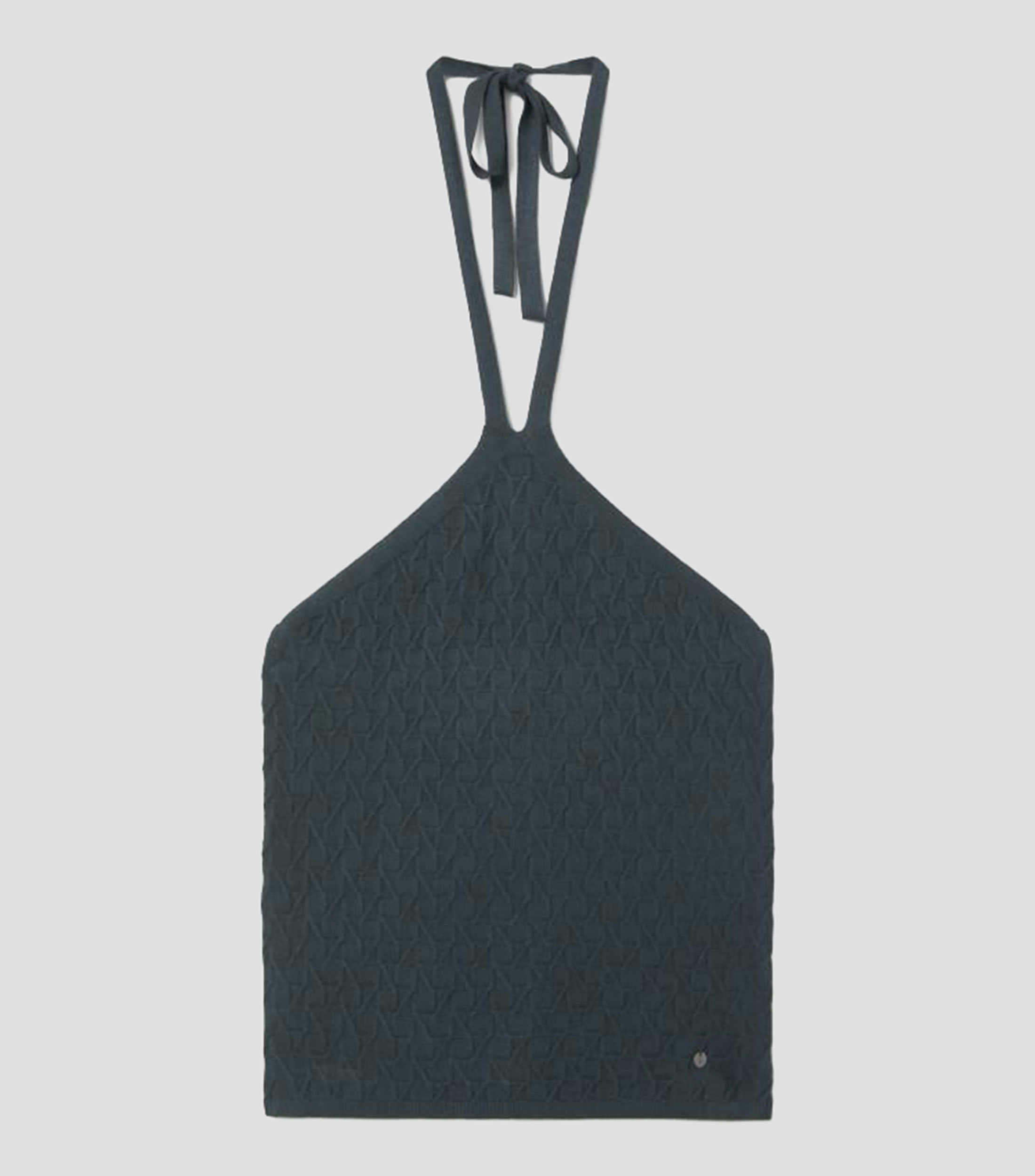 Top cuello V sin mangas liso Mujer