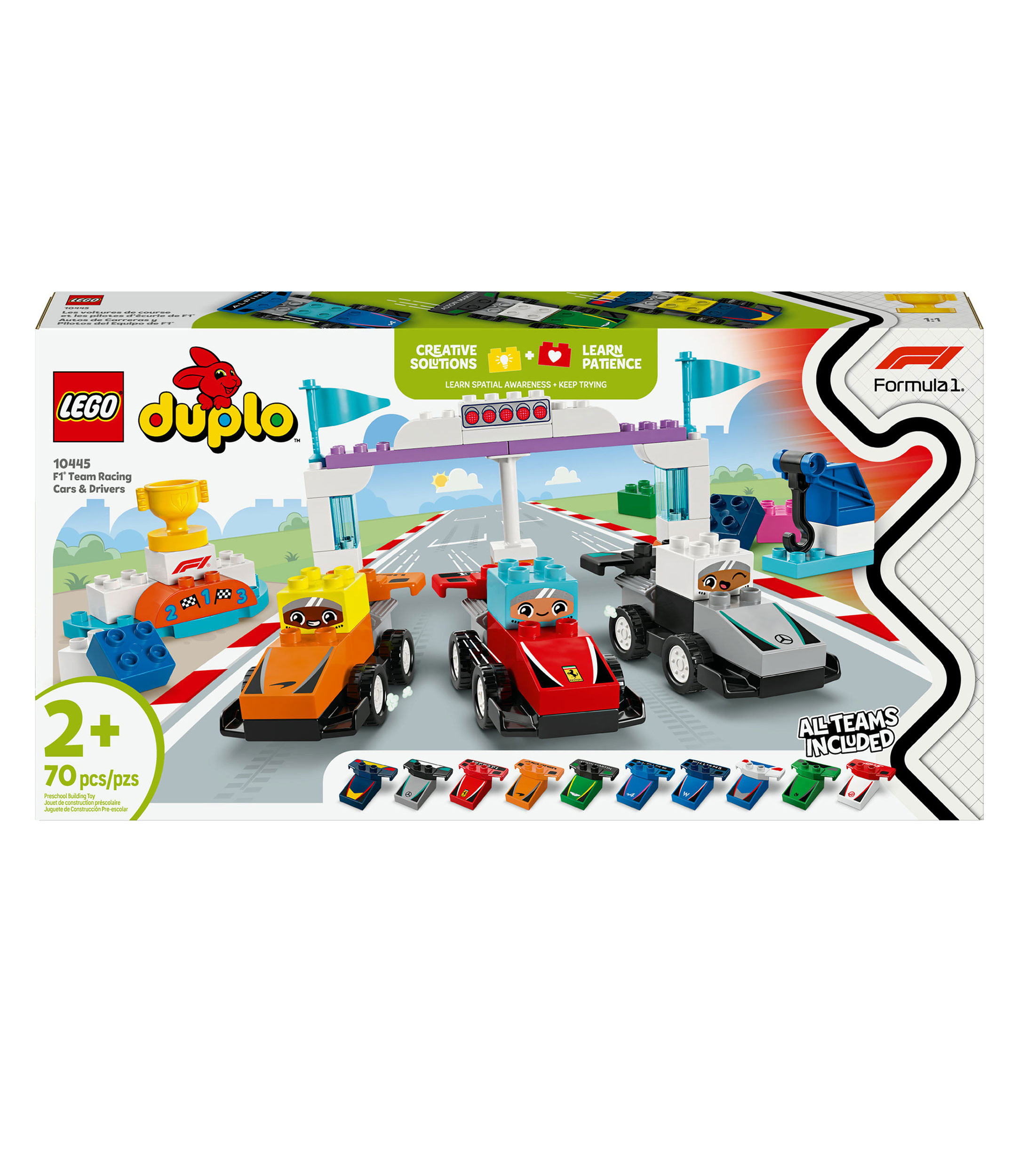 Lego Duplo Mi Pueblo Autos de Carreras y Pilotos del Equipo de F1 10445