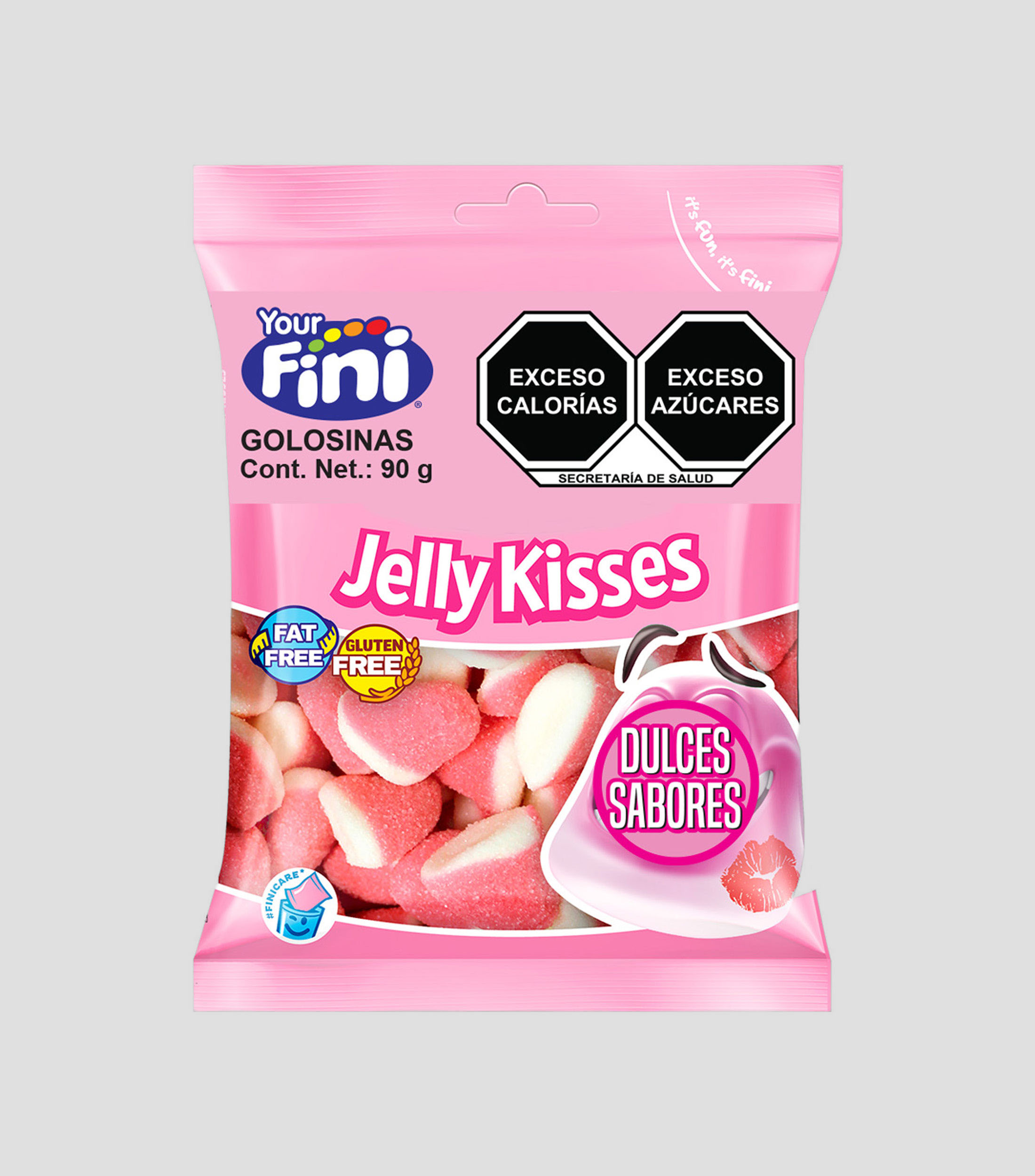 FINI BOLSA BESOS FRESA 90 GR C12