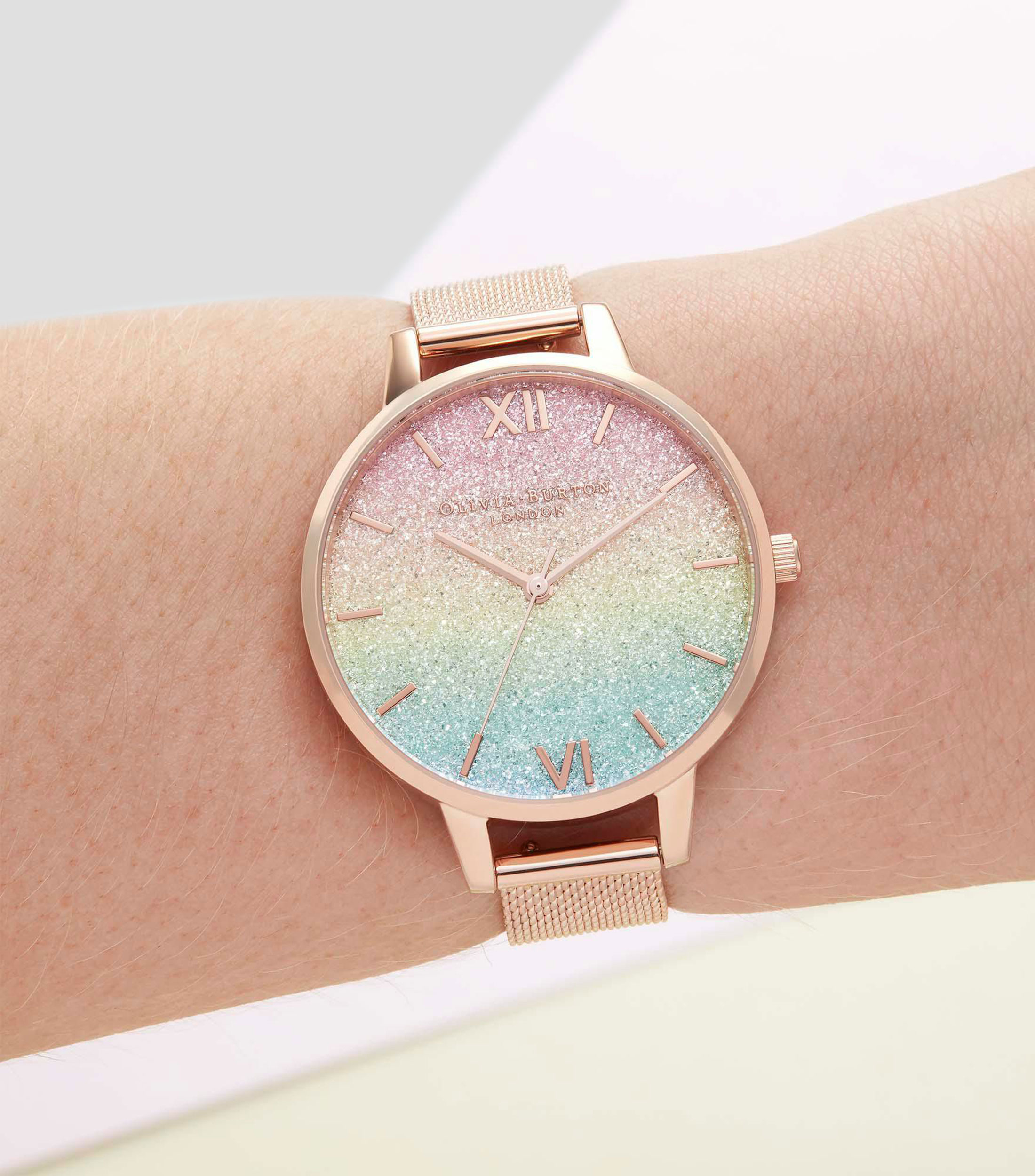 Reloj para Mujer Rainbow OB16RB18 Casual Dorado Rosado