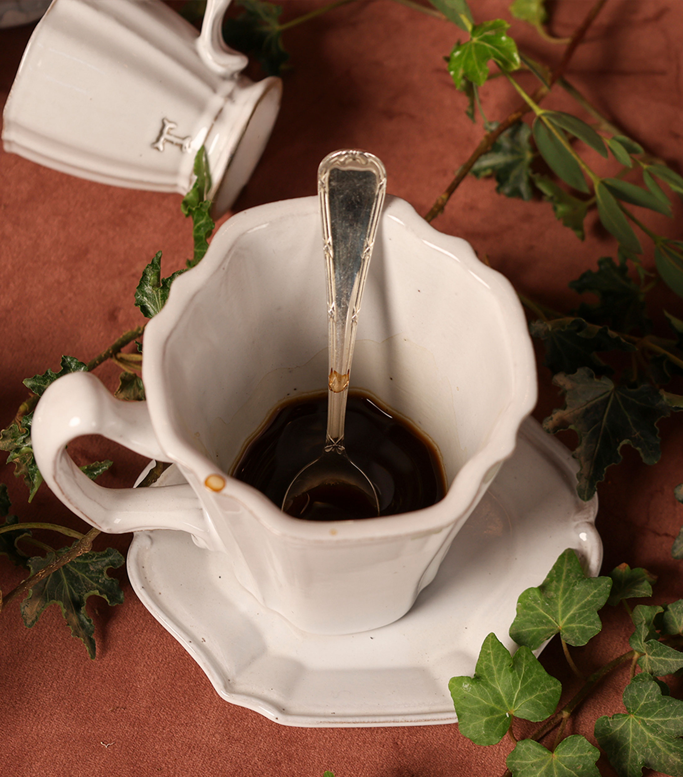 Taza Provenzal blanca en cerámica, 230 ml