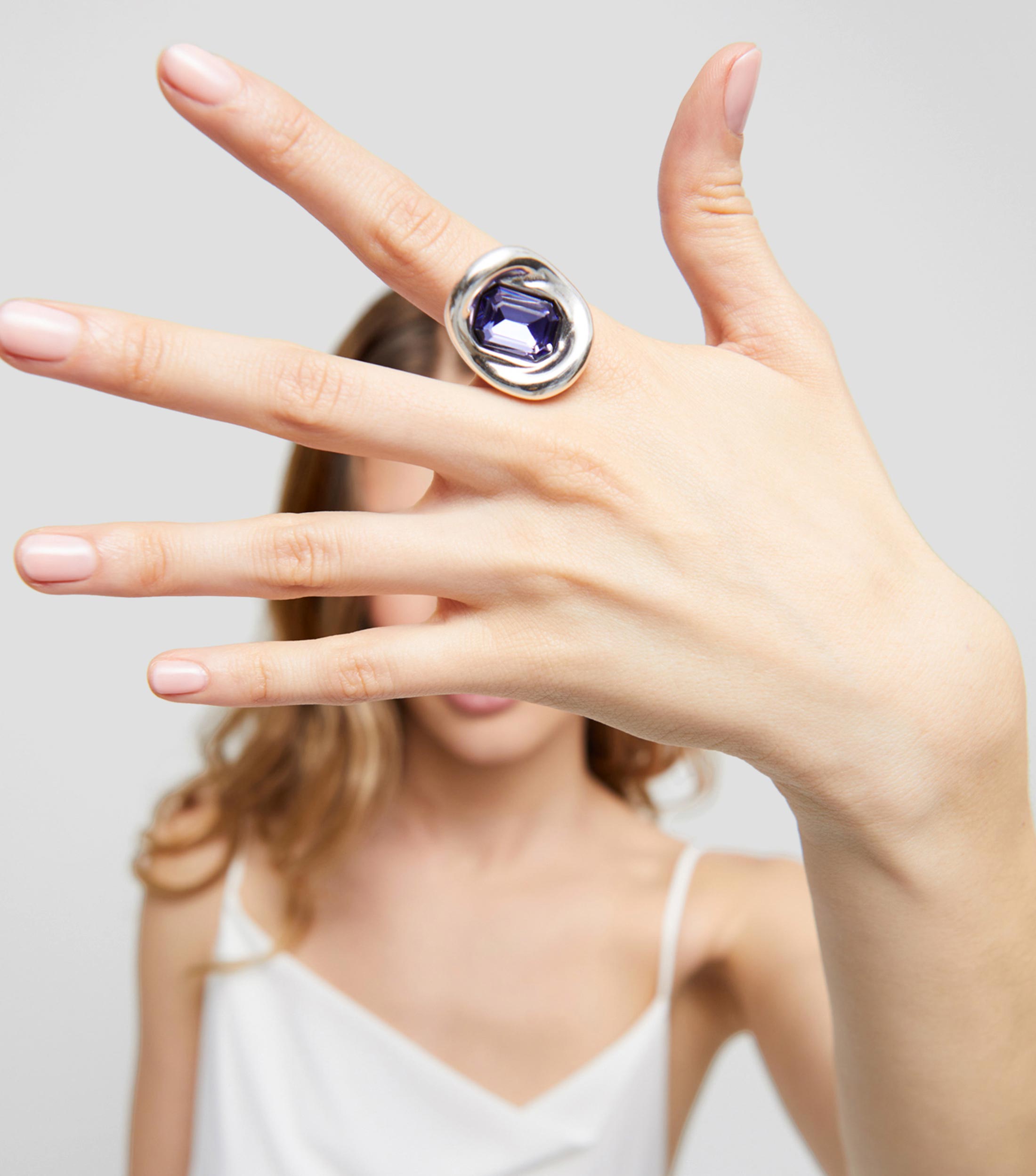 Anillo con cristal Mujer