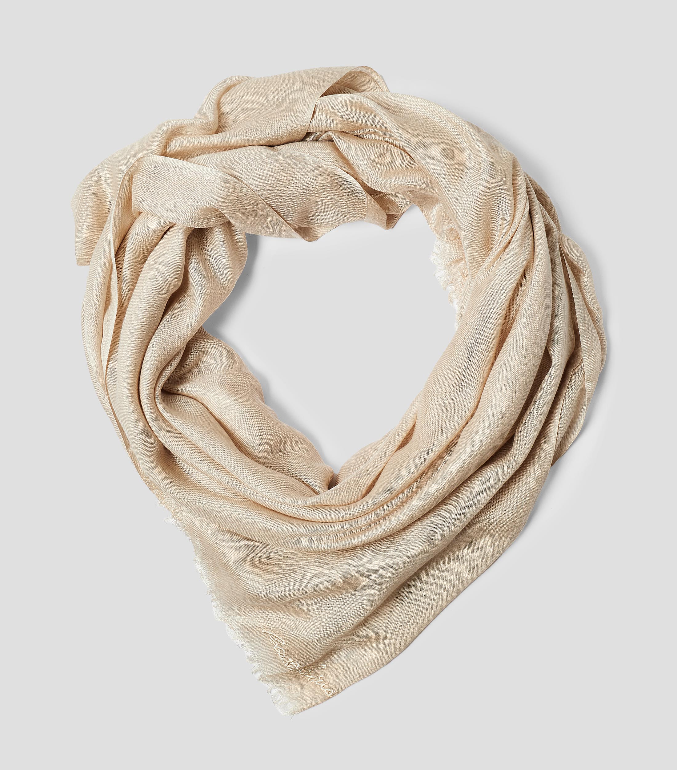 Foulard beige liso Mujer